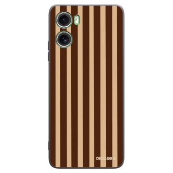 Picasee Μαύρη θήκη σιλικόνης για Motorola Moto G06 - Brown lines