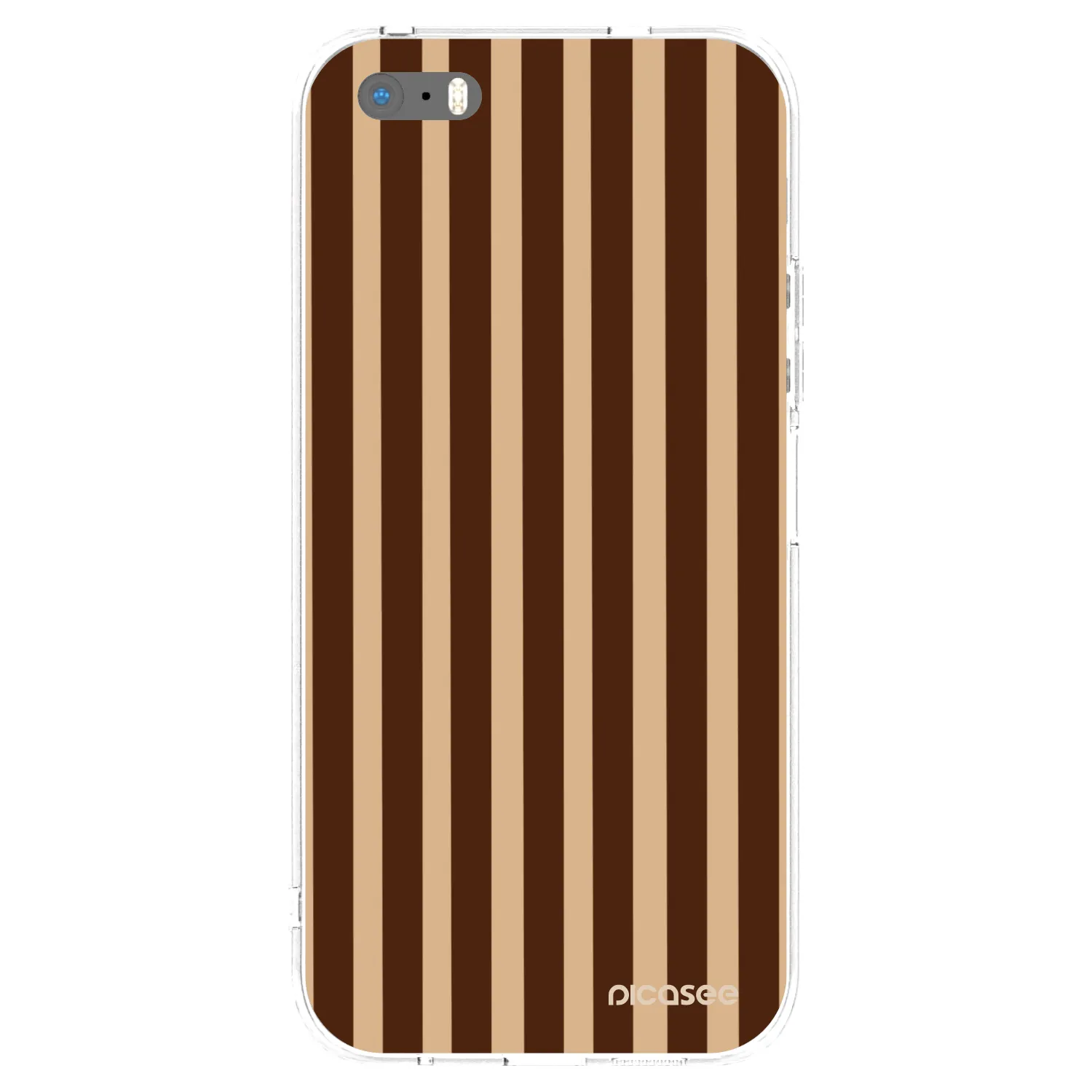 Picasee διαφανής θήκη σιλικόνης Apple iPhone 5/5S/SE - Brown lines