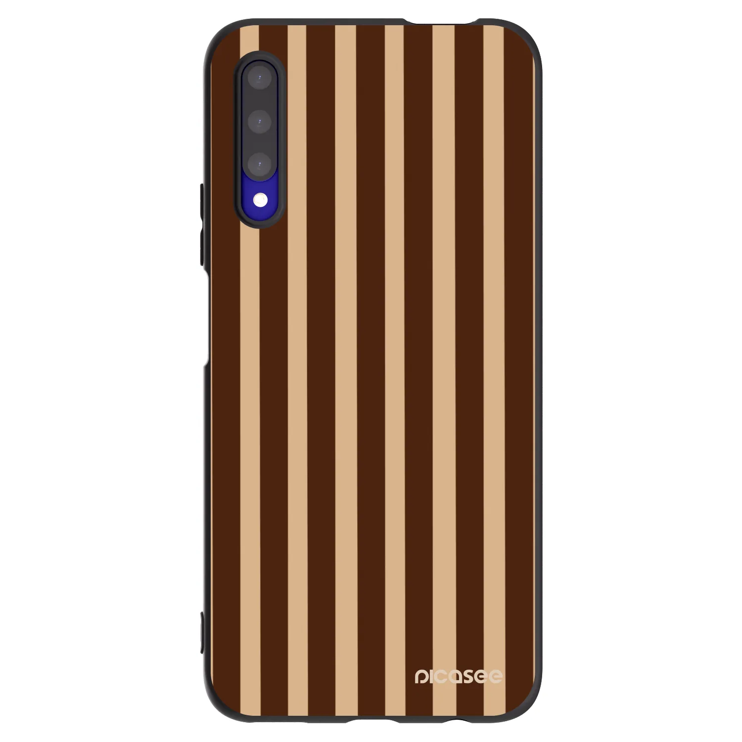 Picasee Μαύρη θήκη σιλικόνης για Honor 9X Pro - Brown lines