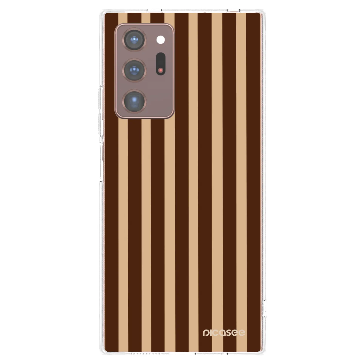 Picasee διαφανής θήκη σιλικόνης Samsung Galaxy Note 20 Ultra - Brown lines
