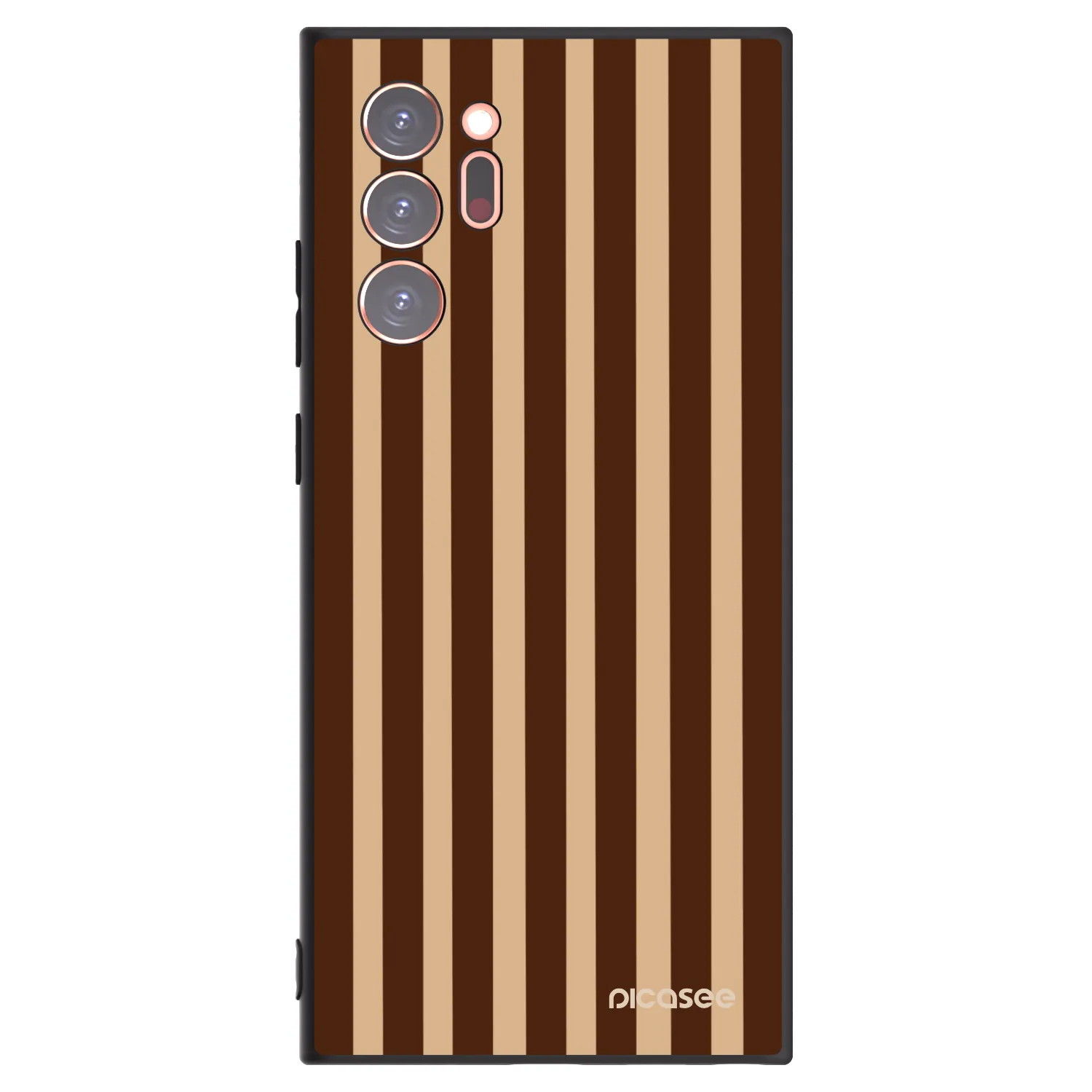Picasee Μαύρη θήκη σιλικόνης για Samsung Galaxy Note 20 Ultra - Brown lines