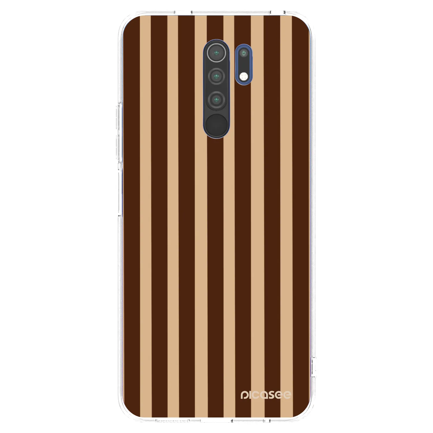 Picasee διαφανής θήκη σιλικόνης Xiaomi Redmi 9 - Brown lines