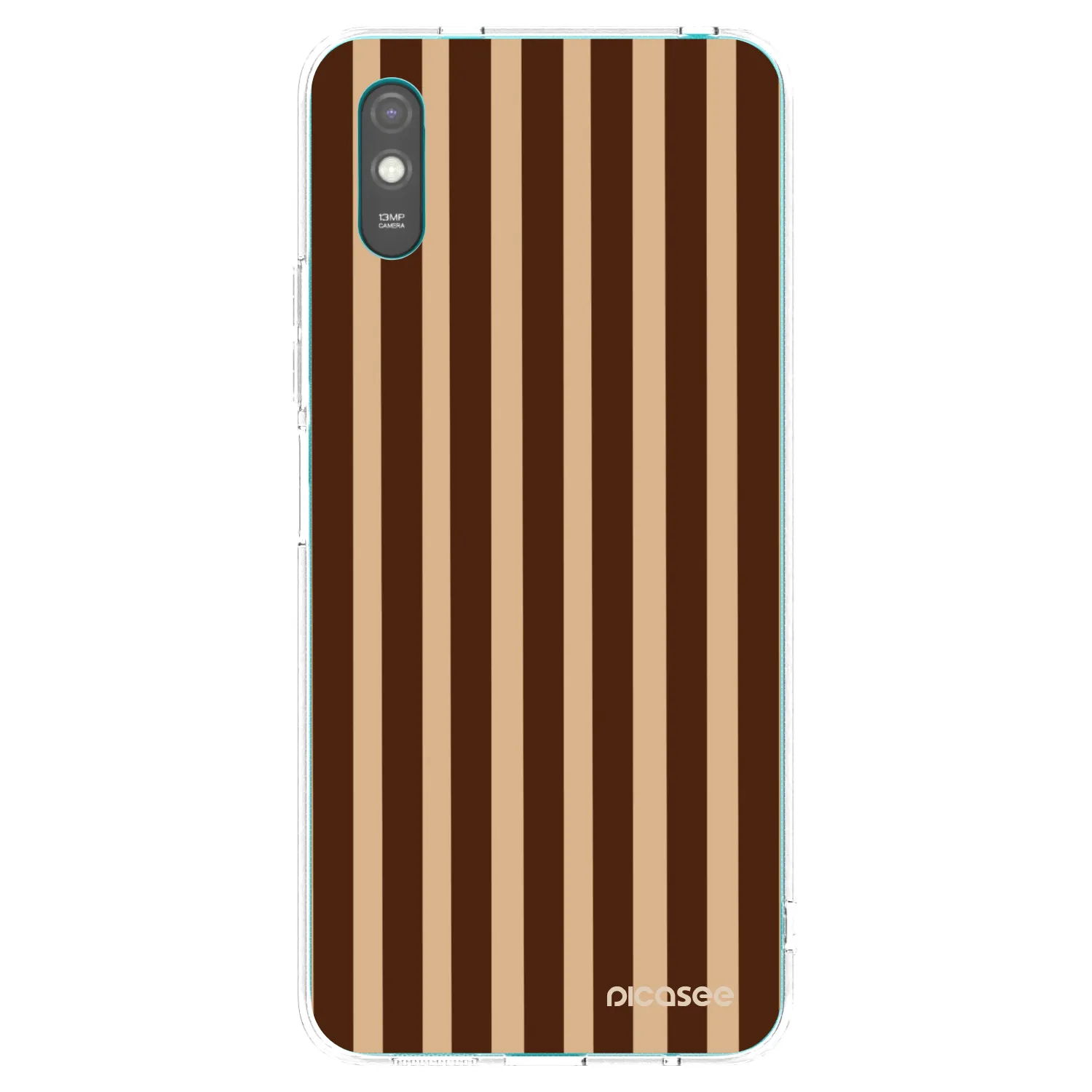 Picasee διαφανής θήκη σιλικόνης Xiaomi Redmi 9A - Brown lines