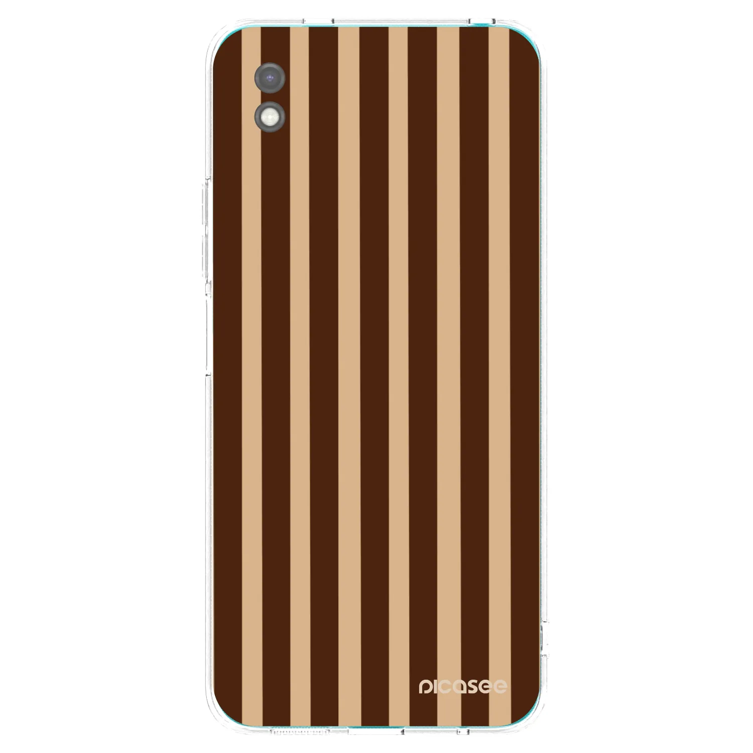 Picasee Μαύρη θήκη σιλικόνης για Xiaomi Redmi 9A - Brown lines