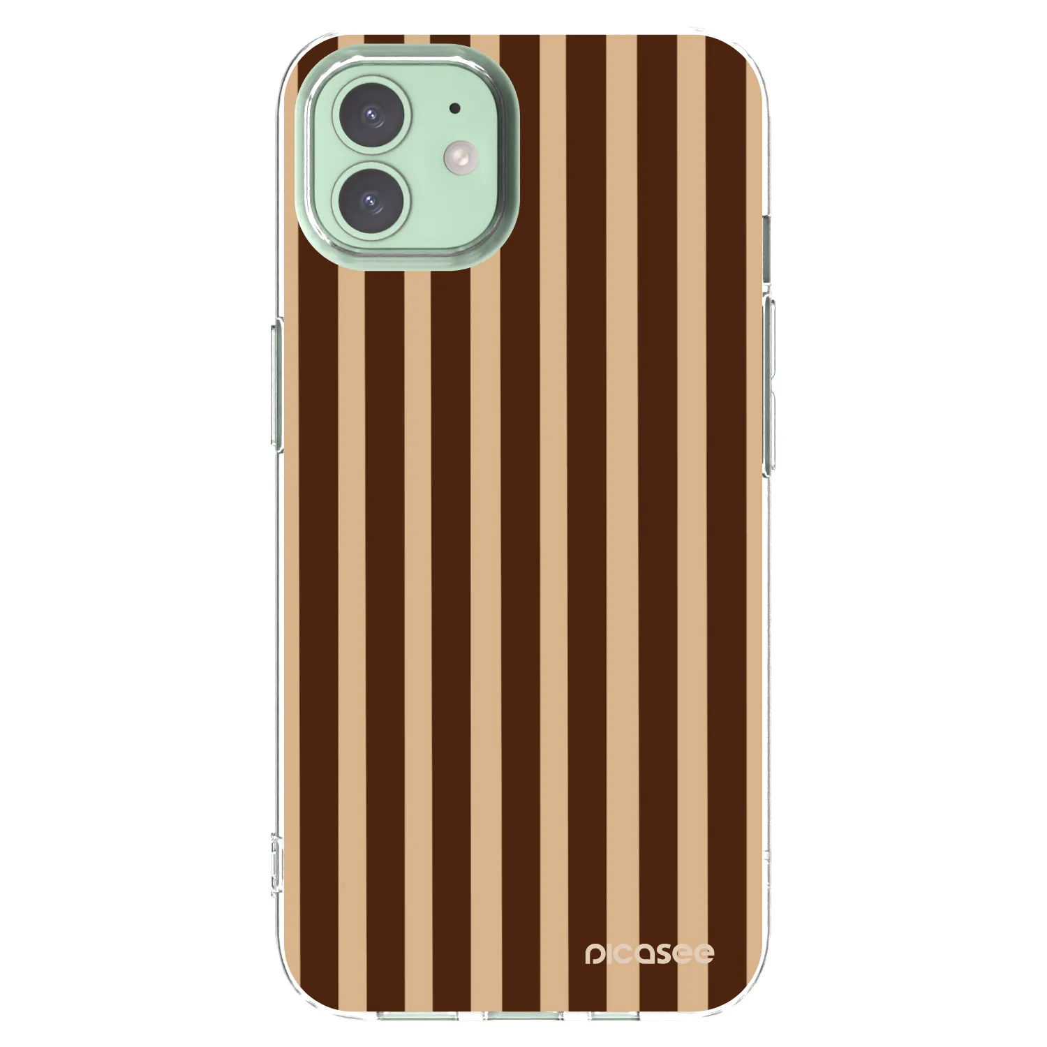 Picasee διαφανής θήκη σιλικόνης Apple iPhone 12 - Brown lines