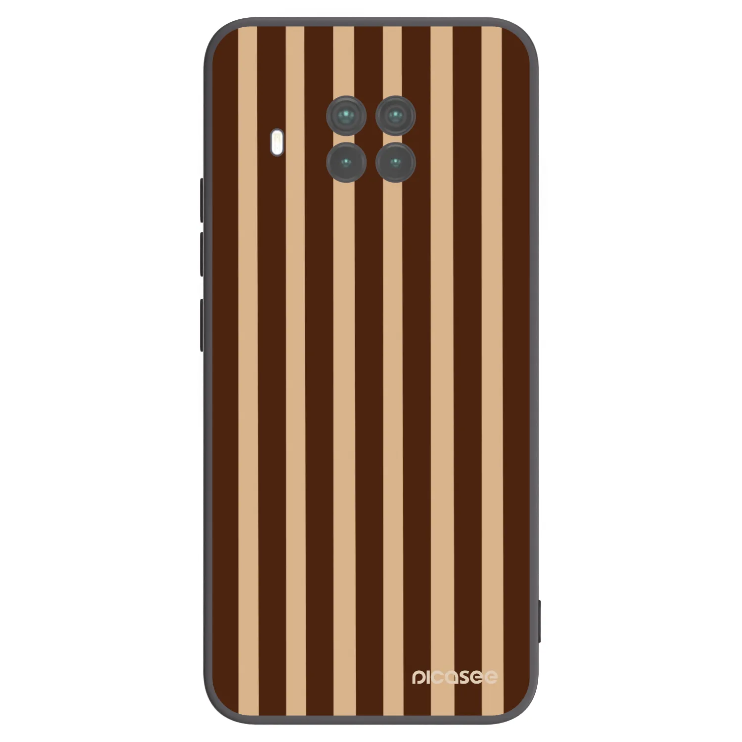 Picasee Μαύρη θήκη σιλικόνης για Xiaomi Mi 10T Lite - Brown lines
