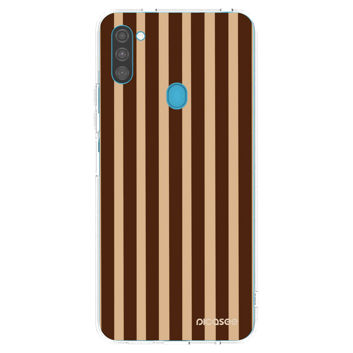 Picasee διαφανής θήκη σιλικόνης Samsung Galaxy M11 - Brown lines