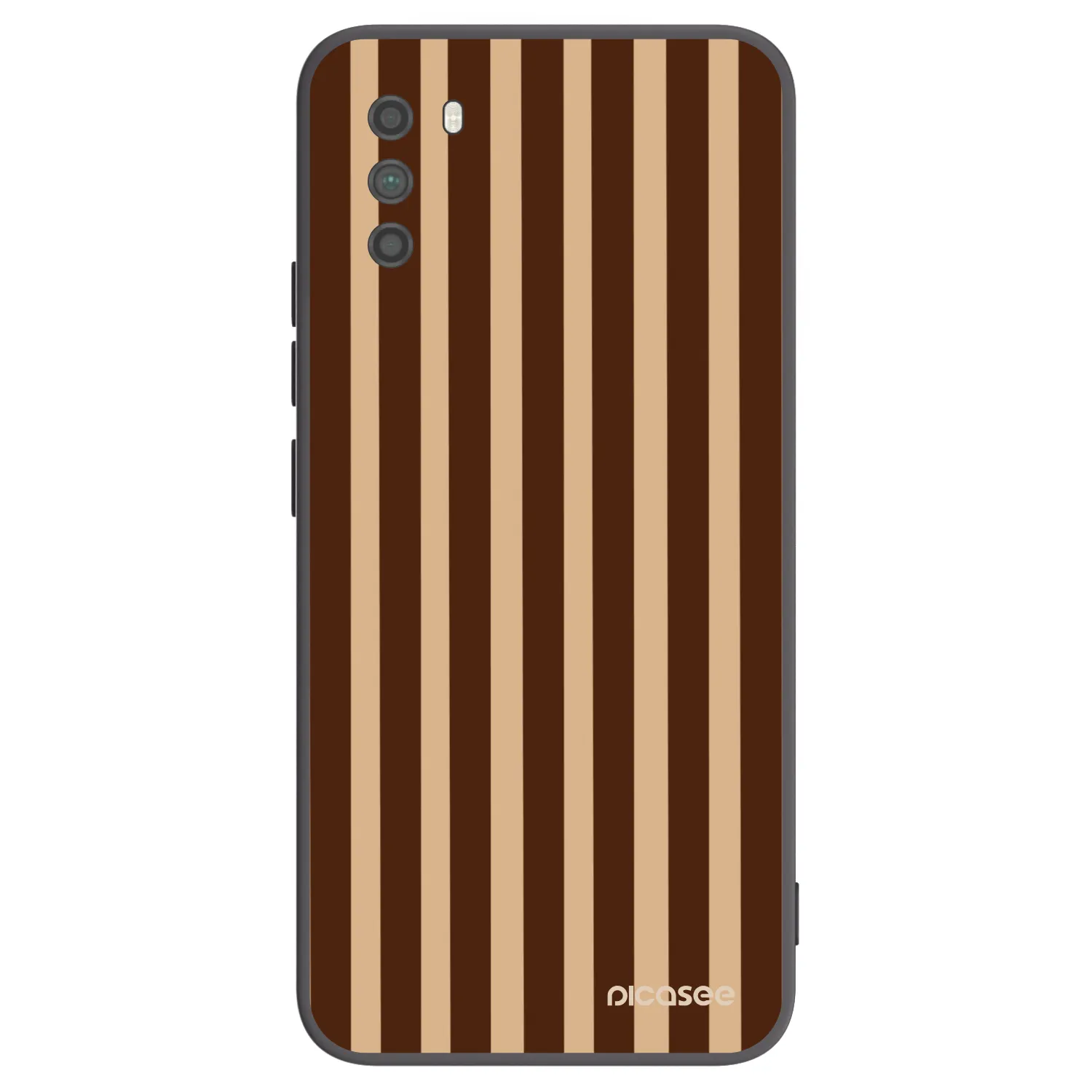Picasee Μαύρη θήκη σιλικόνης για Xiaomi Poco M3 - Brown lines