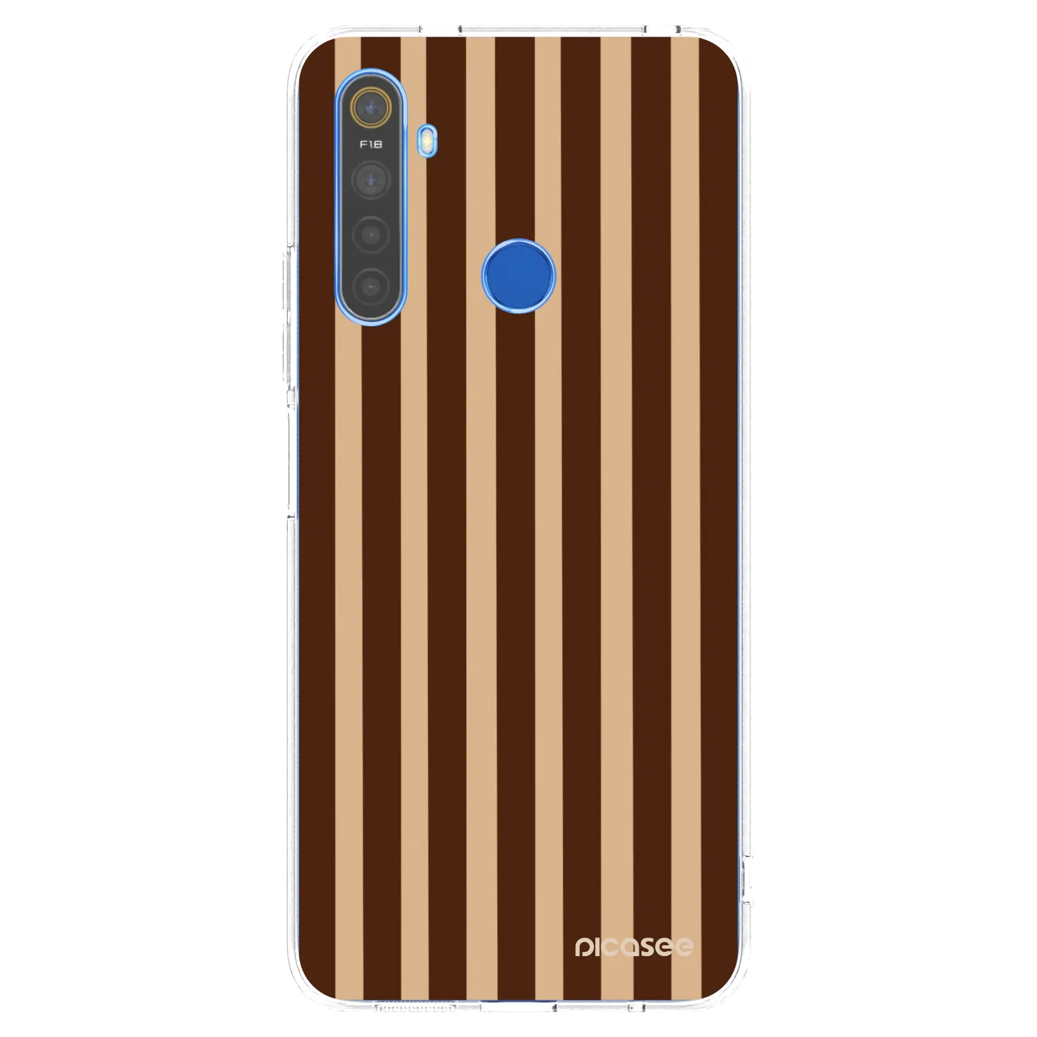 Picasee διαφανής θήκη σιλικόνης Realme 5 - Brown lines