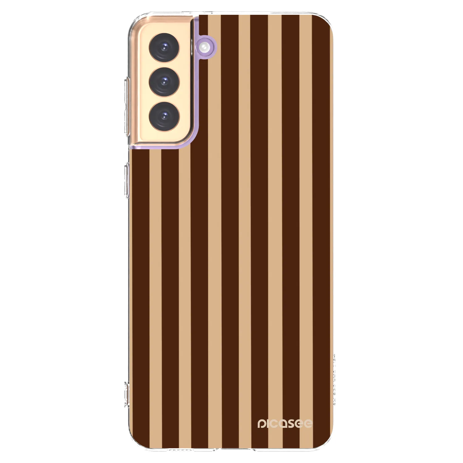 Picasee διαφανής θήκη σιλικόνης Samsung Galaxy S21+ 5G G996F - Brown lines