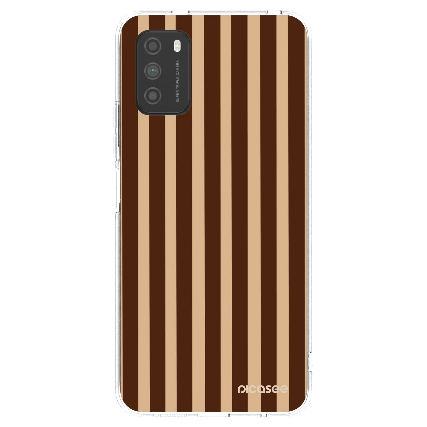 Picasee διαφανής θήκη σιλικόνης Xiaomi Poco M3 - Brown lines