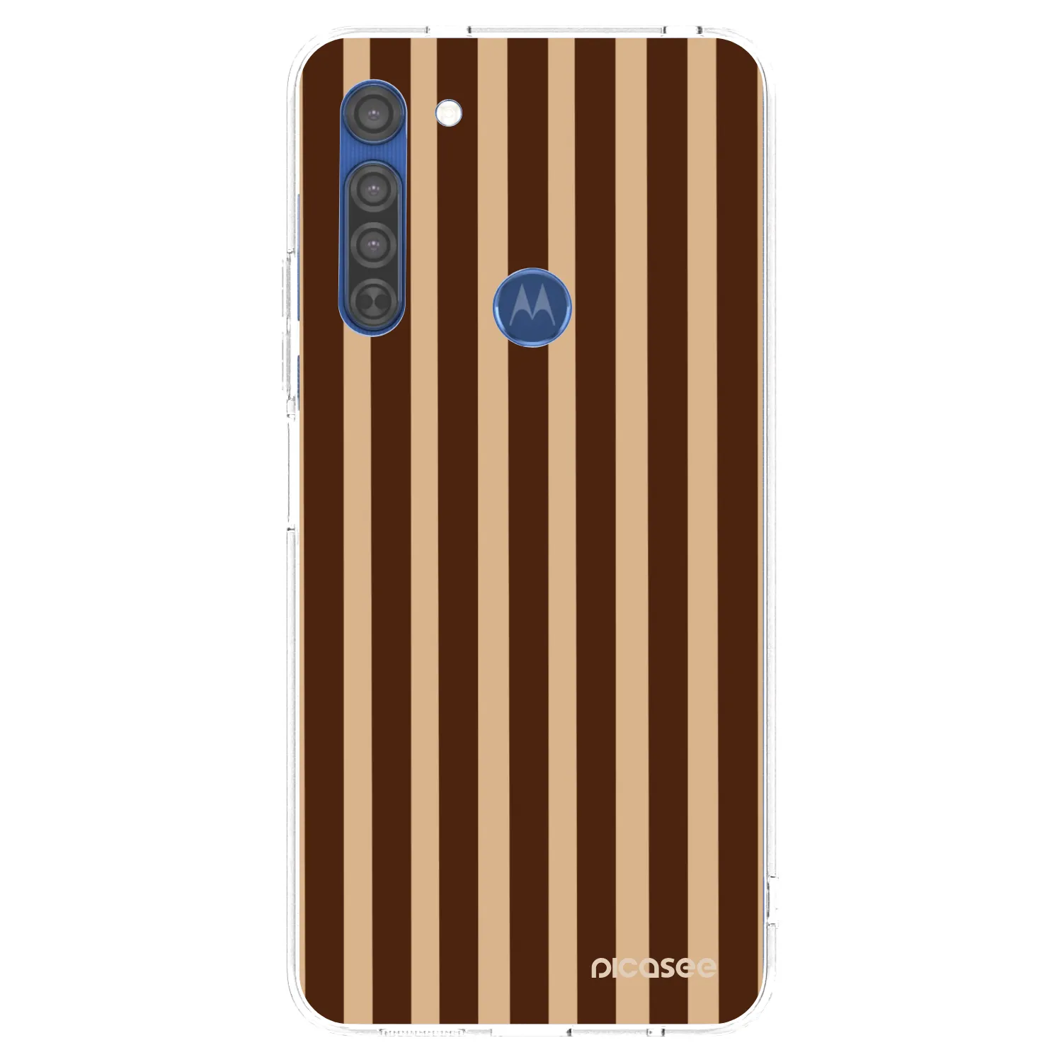 Picasee διαφανής θήκη σιλικόνης Motorola Moto G8 - Brown lines