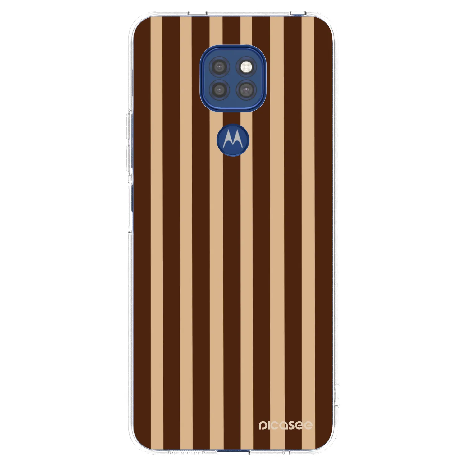 Picasee διαφανής θήκη σιλικόνης Motorola Moto G9 Play - Brown lines