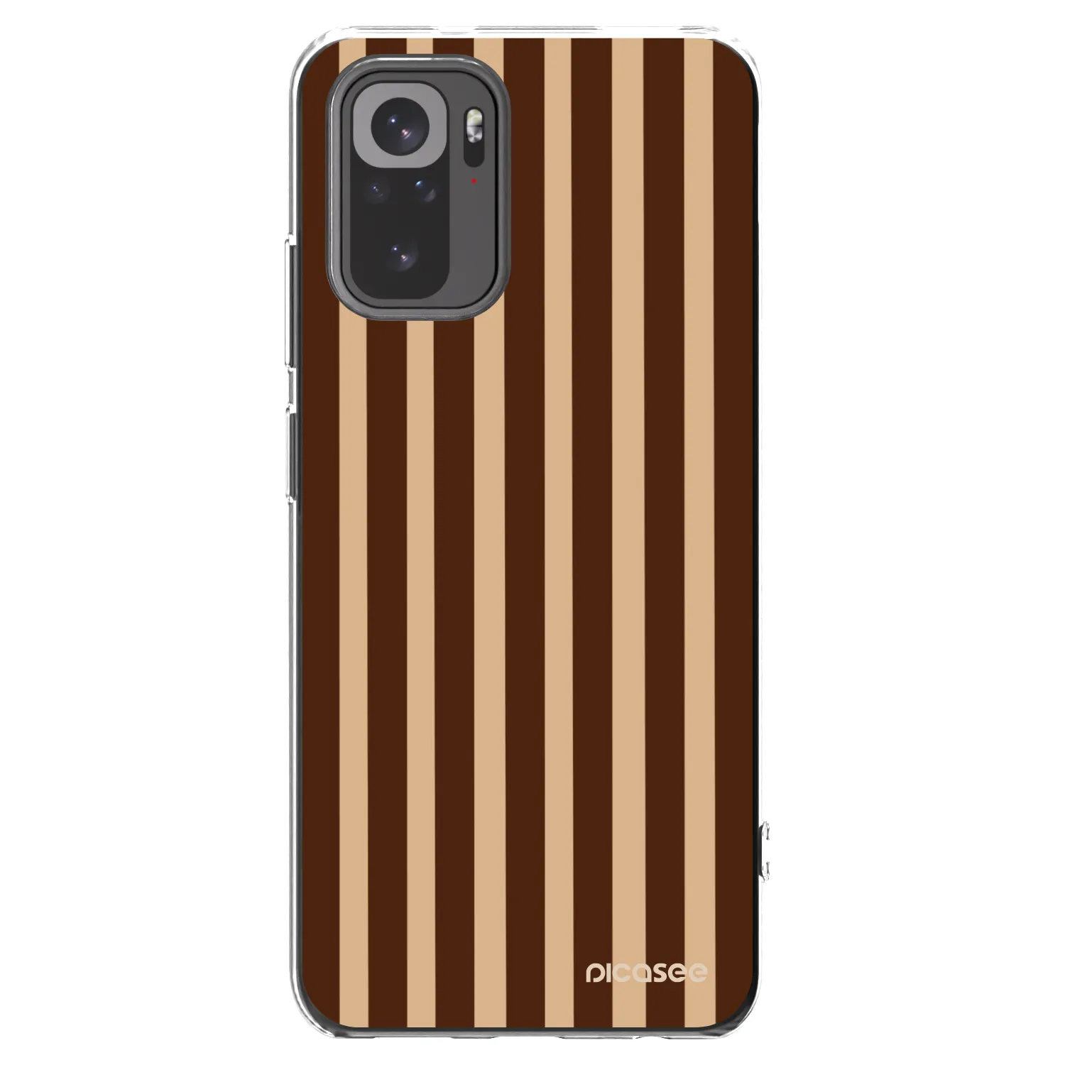 Picasee διαφανής θήκη σιλικόνης Xiaomi Redmi Note 10 - Brown lines