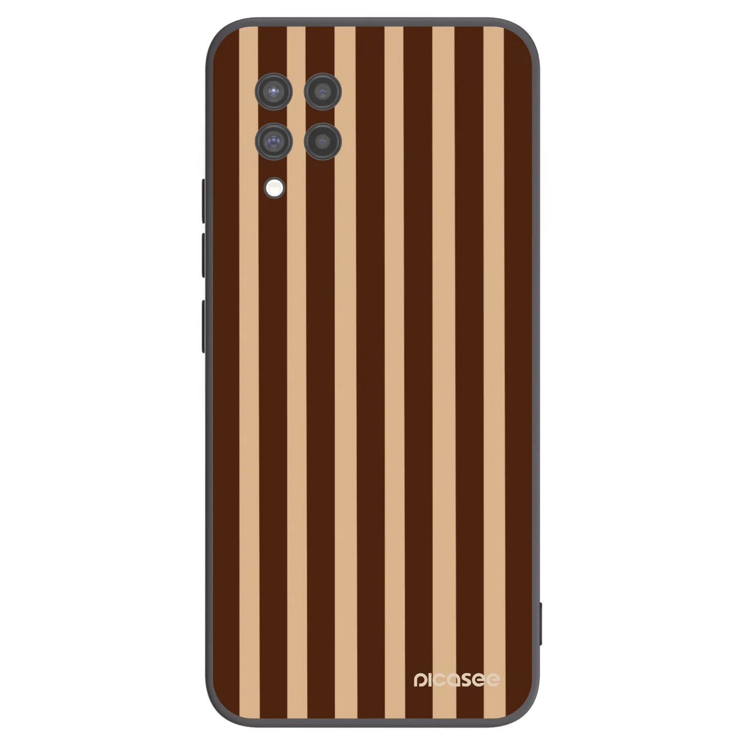 Picasee Μαύρη θήκη σιλικόνης για Samsung Galaxy A42 A426B - Brown lines
