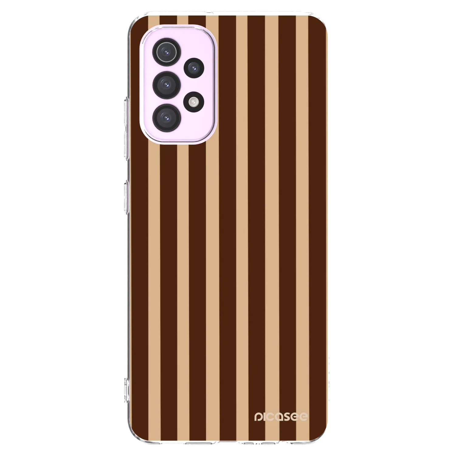 Picasee διαφανής θήκη σιλικόνης Samsung Galaxy A32 5G A326B - Brown lines