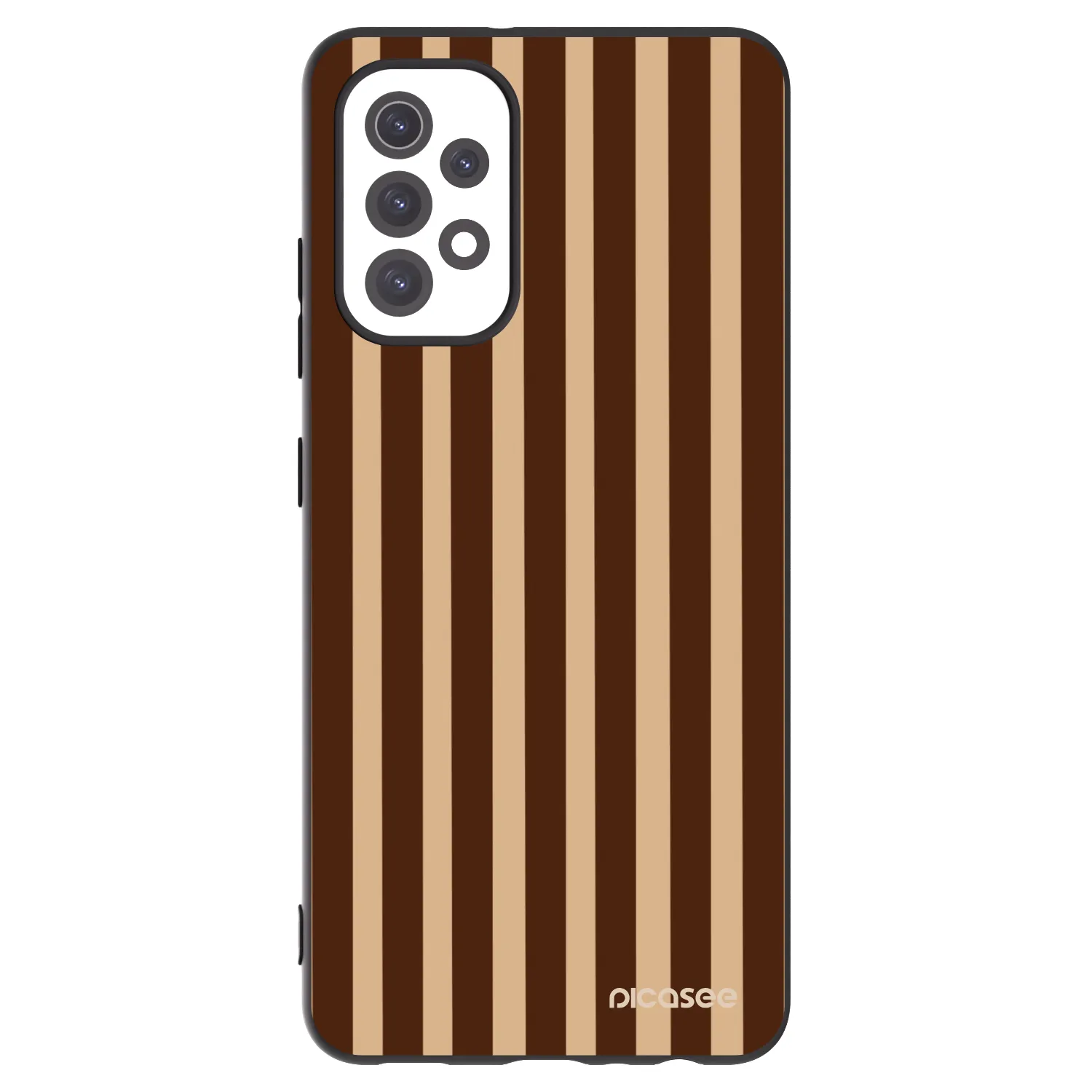 Picasee Μαύρη θήκη σιλικόνης για Samsung Galaxy A32 5G A326B - Brown lines