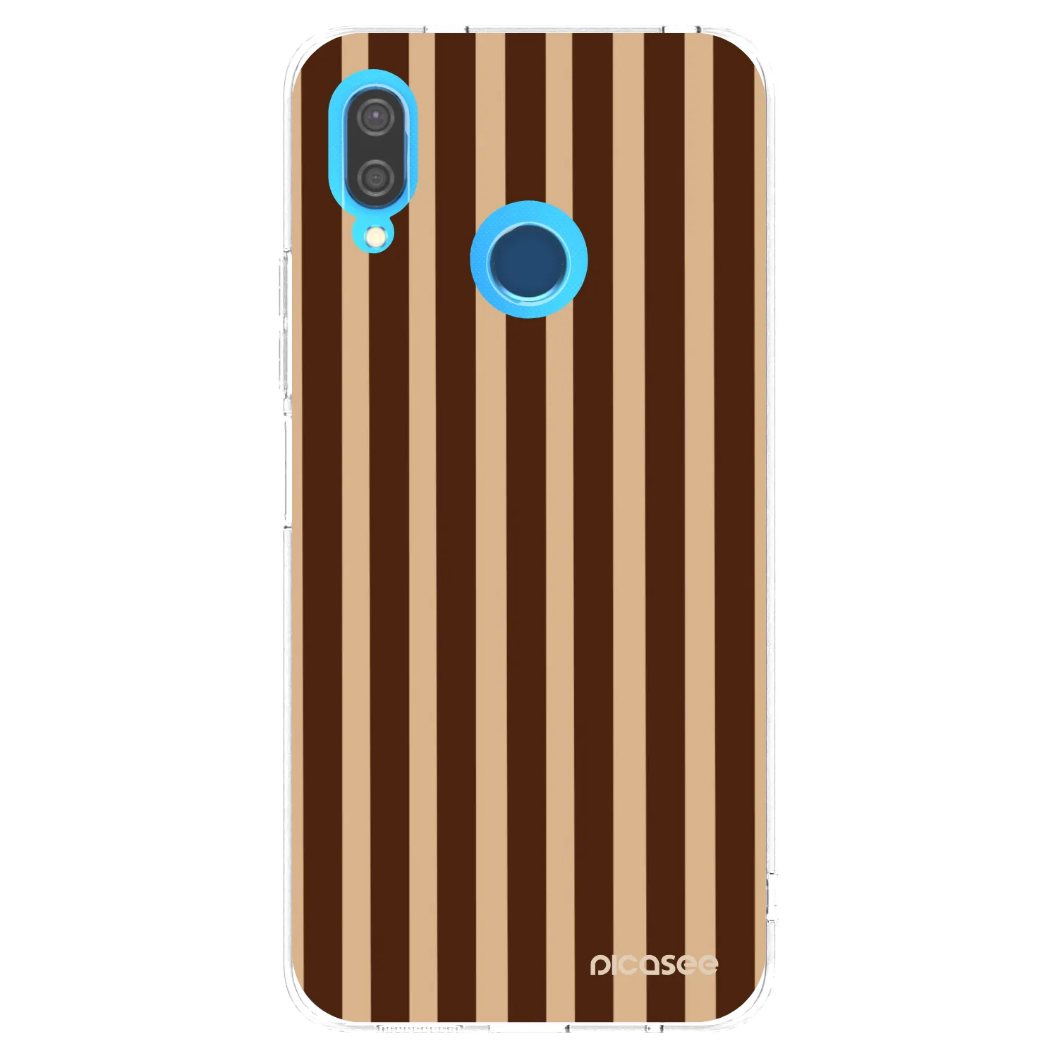 Picasee διαφανής θήκη σιλικόνης Huawei P20 Lite - Brown lines