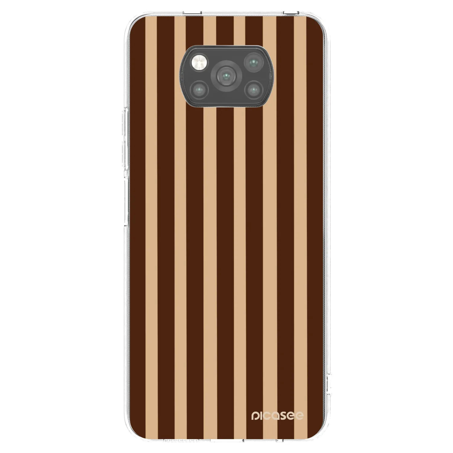 Picasee Μαύρη θήκη σιλικόνης για Xiaomi Poco X3 Pro - Brown lines