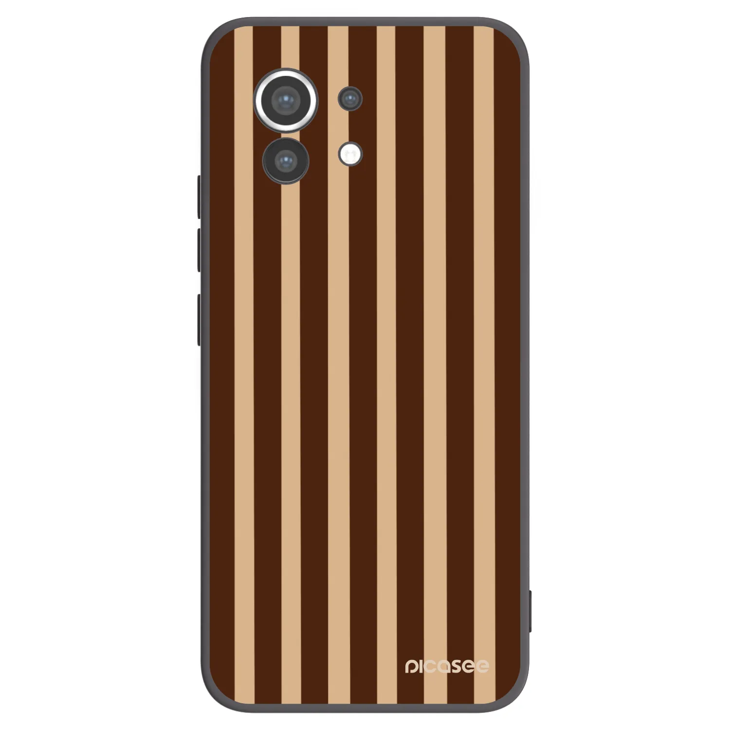 Picasee Μαύρη θήκη σιλικόνης για Xiaomi Mi 11 - Brown lines
