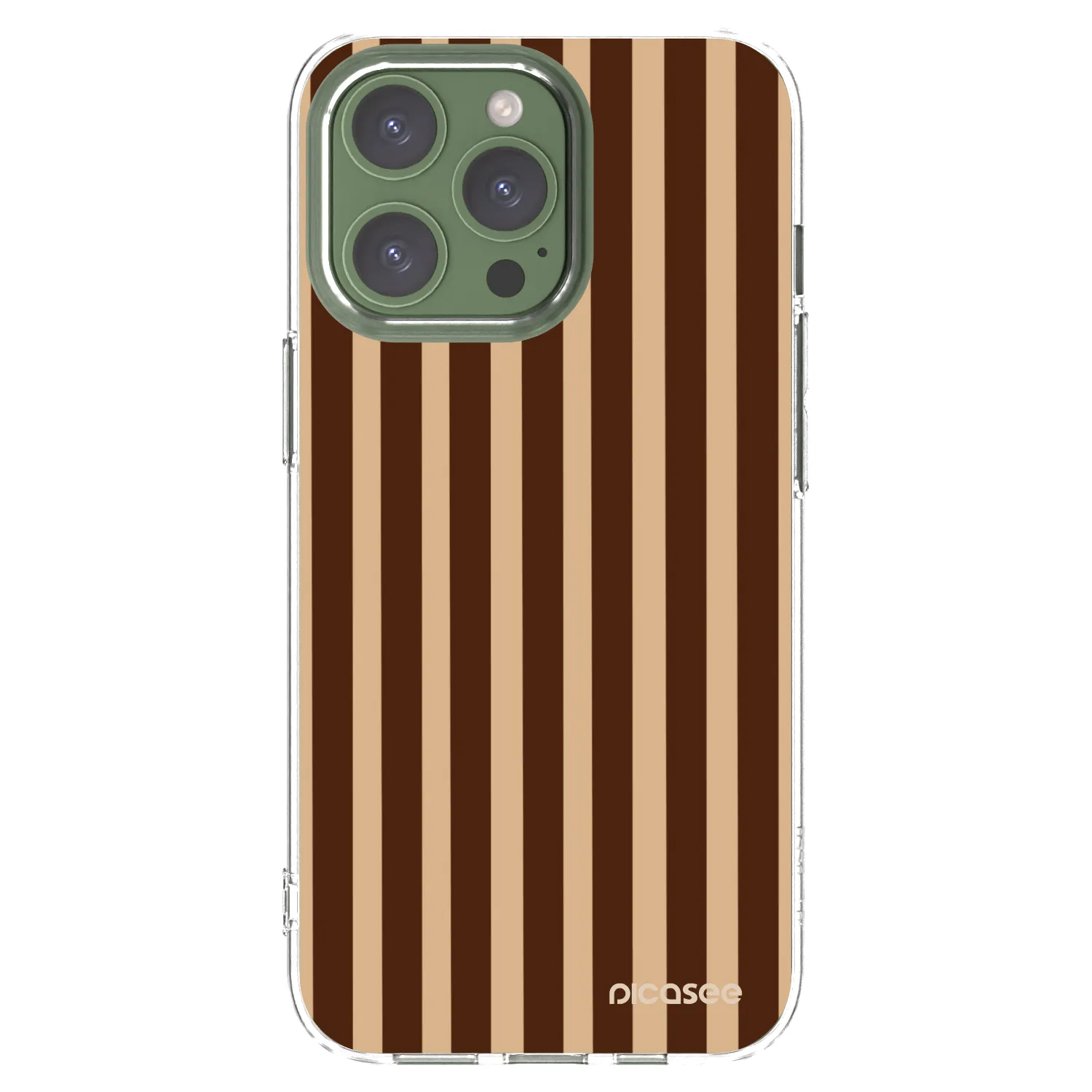 Picasee διαφανής θήκη σιλικόνης Apple iPhone 13 Pro - Brown lines