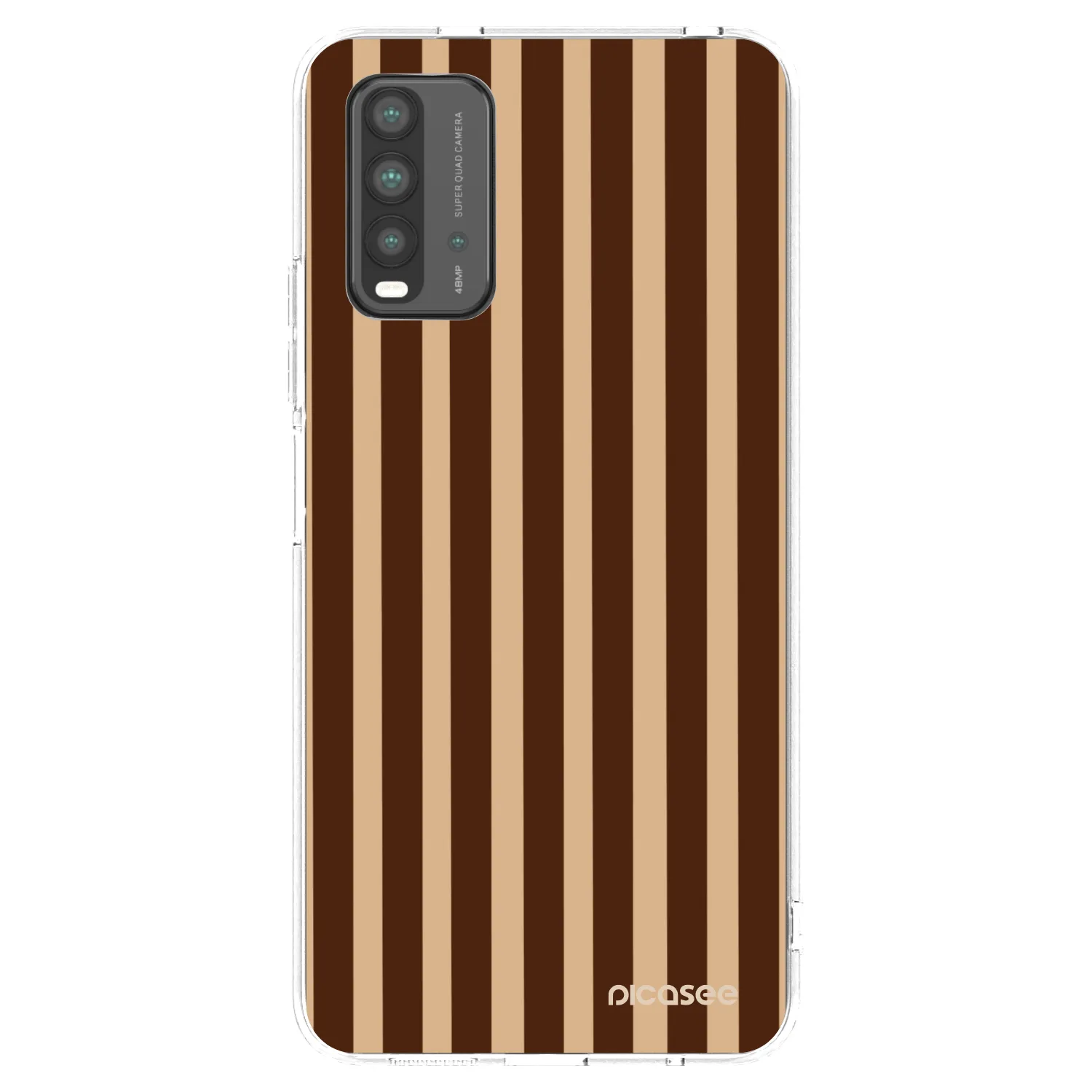 Picasee διαφανής θήκη σιλικόνης Xiaomi Redmi 9T - Brown lines
