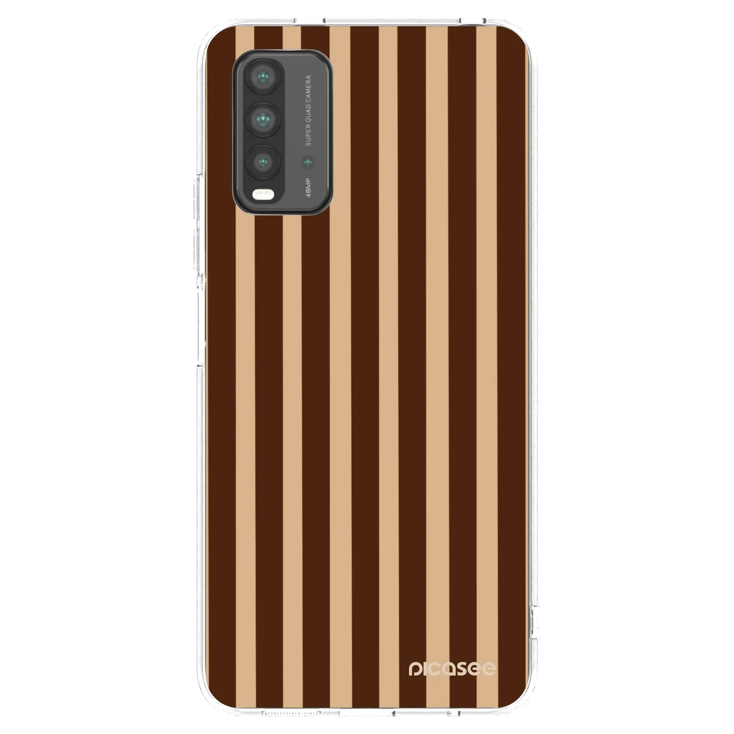 Picasee Μαύρη θήκη σιλικόνης για Xiaomi Redmi 9T - Brown lines