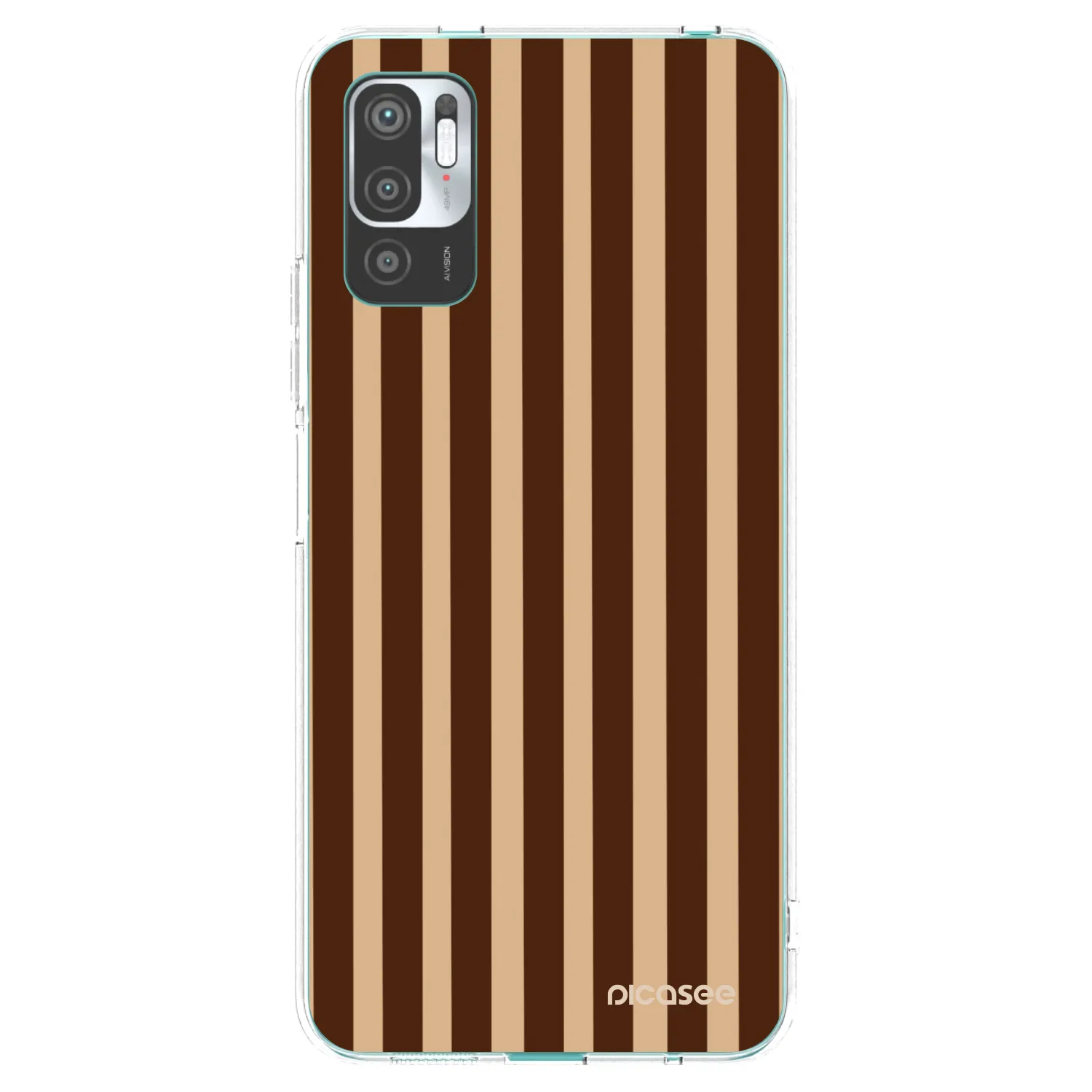 Picasee διαφανής θήκη σιλικόνης Xiaomi Redmi Note 10 5G - Brown lines