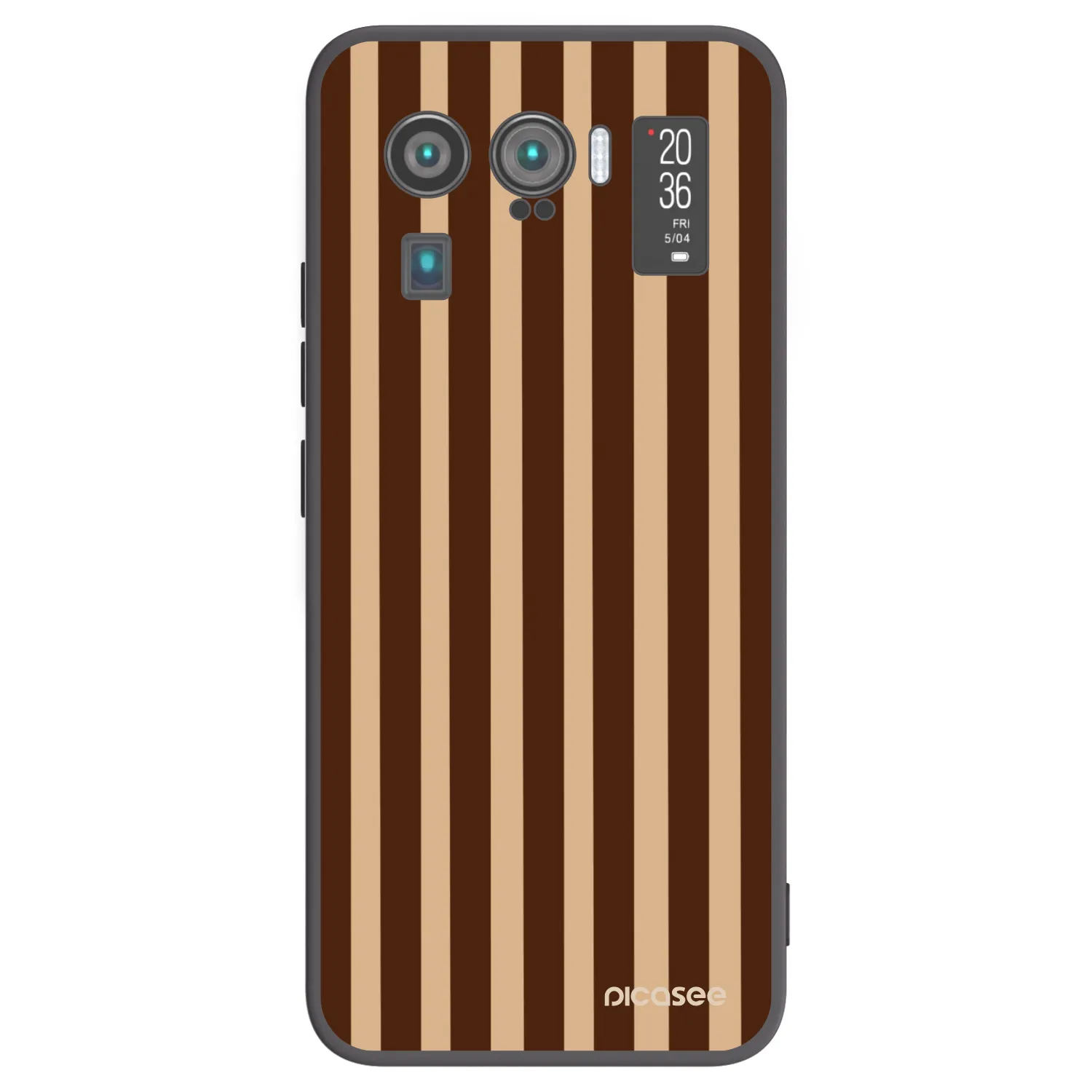Picasee Μαύρη θήκη σιλικόνης για Xiaomi Mi 11 Ultra - Brown lines