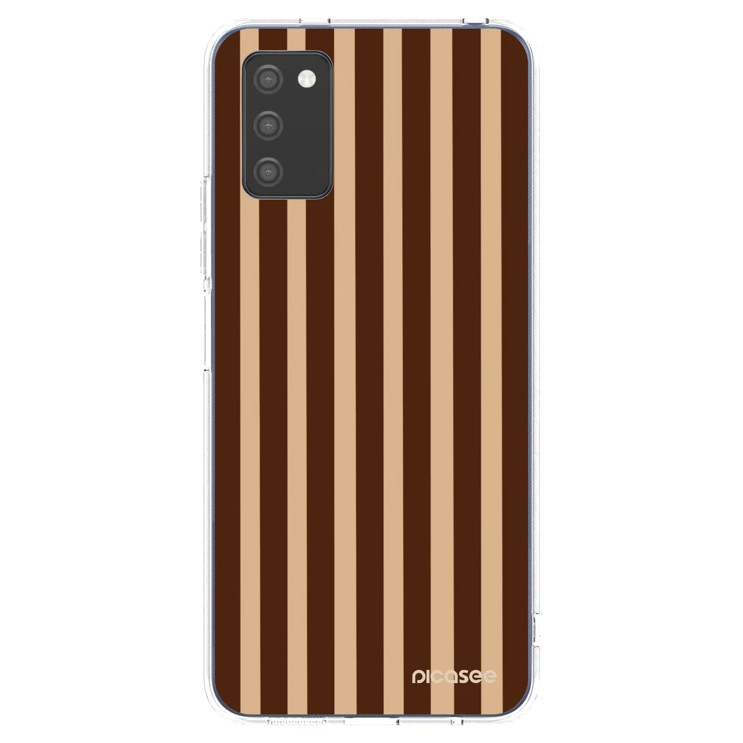 Picasee διαφανής θήκη σιλικόνης Samsung Galaxy A02s A025G - Brown lines