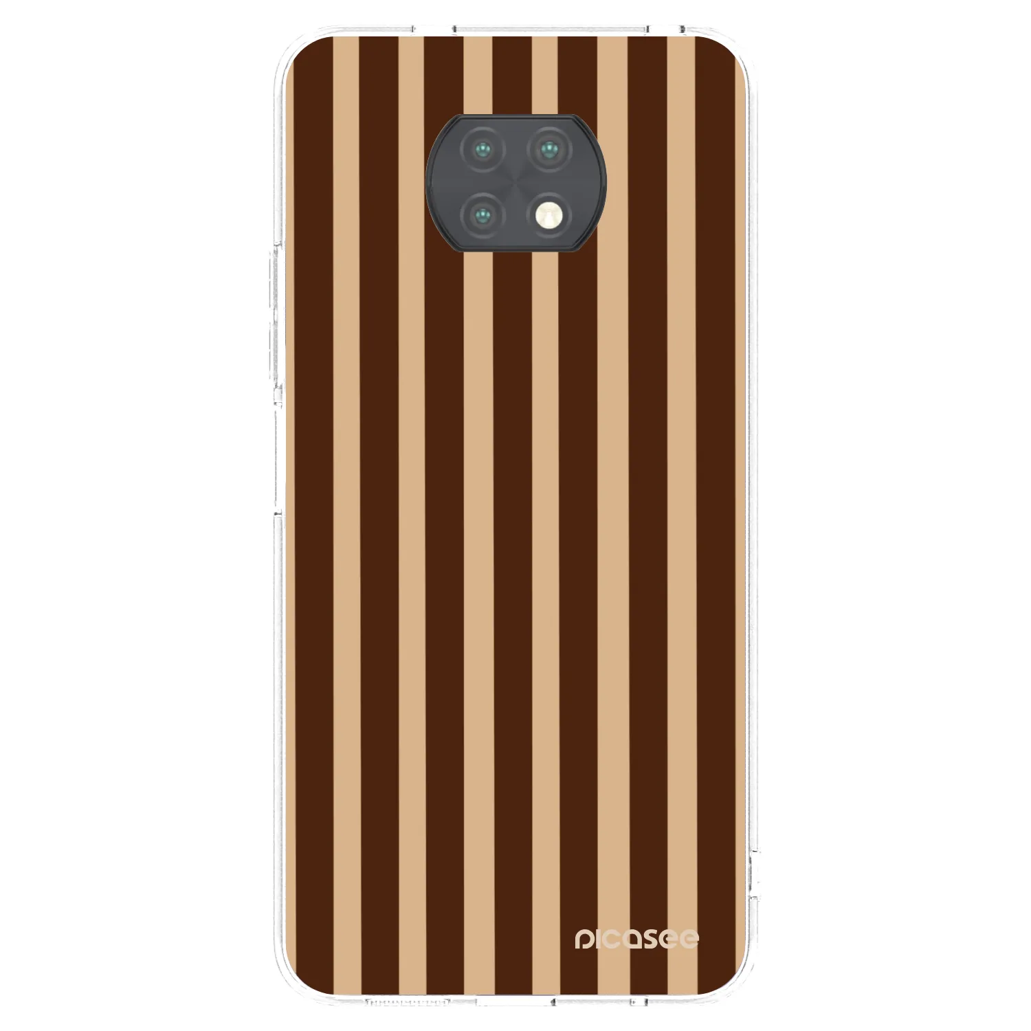 Picasee διαφανής θήκη σιλικόνης Xiaomi Redmi Note 9T - Brown lines