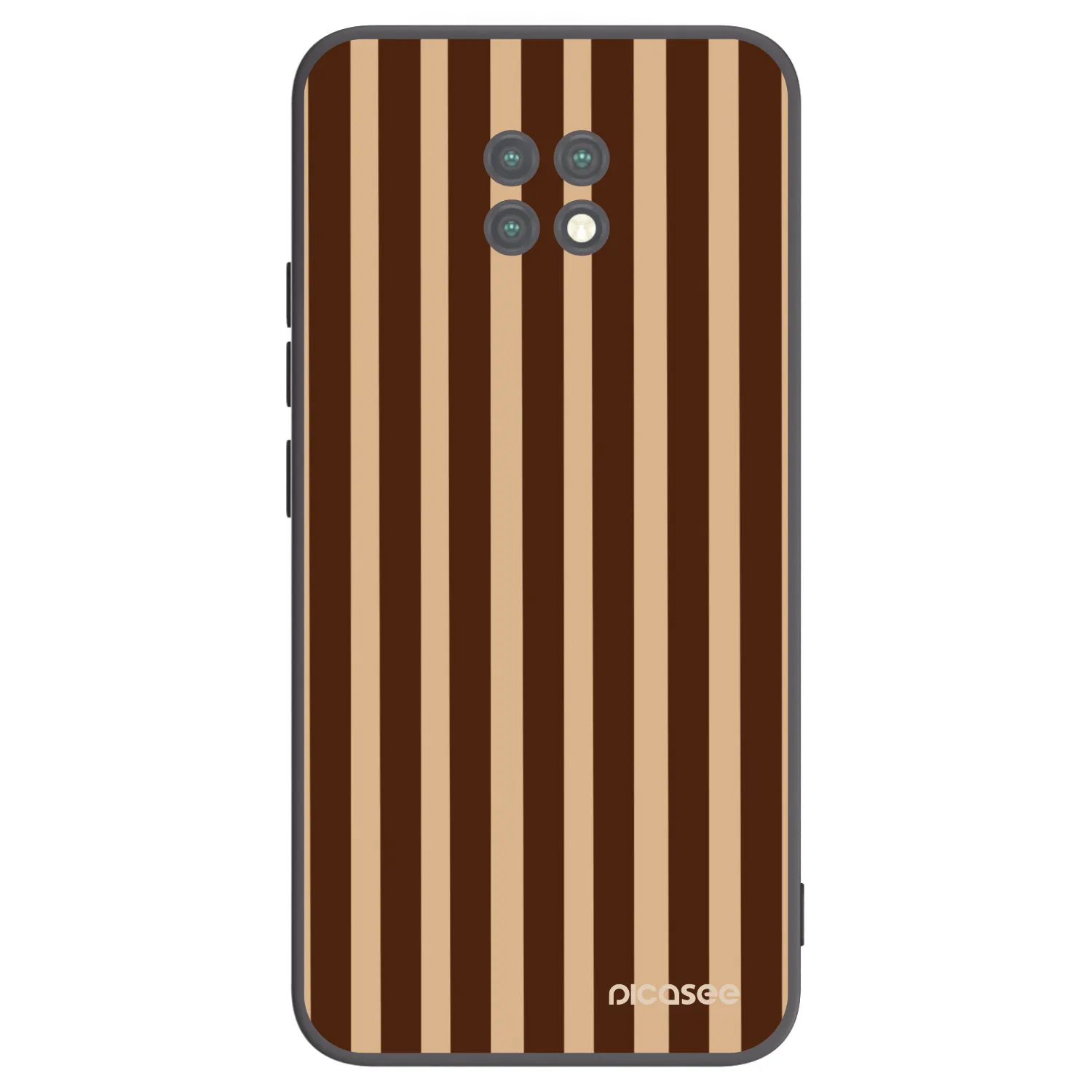 Picasee Μαύρη θήκη σιλικόνης για Xiaomi Redmi Note 9T - Brown lines