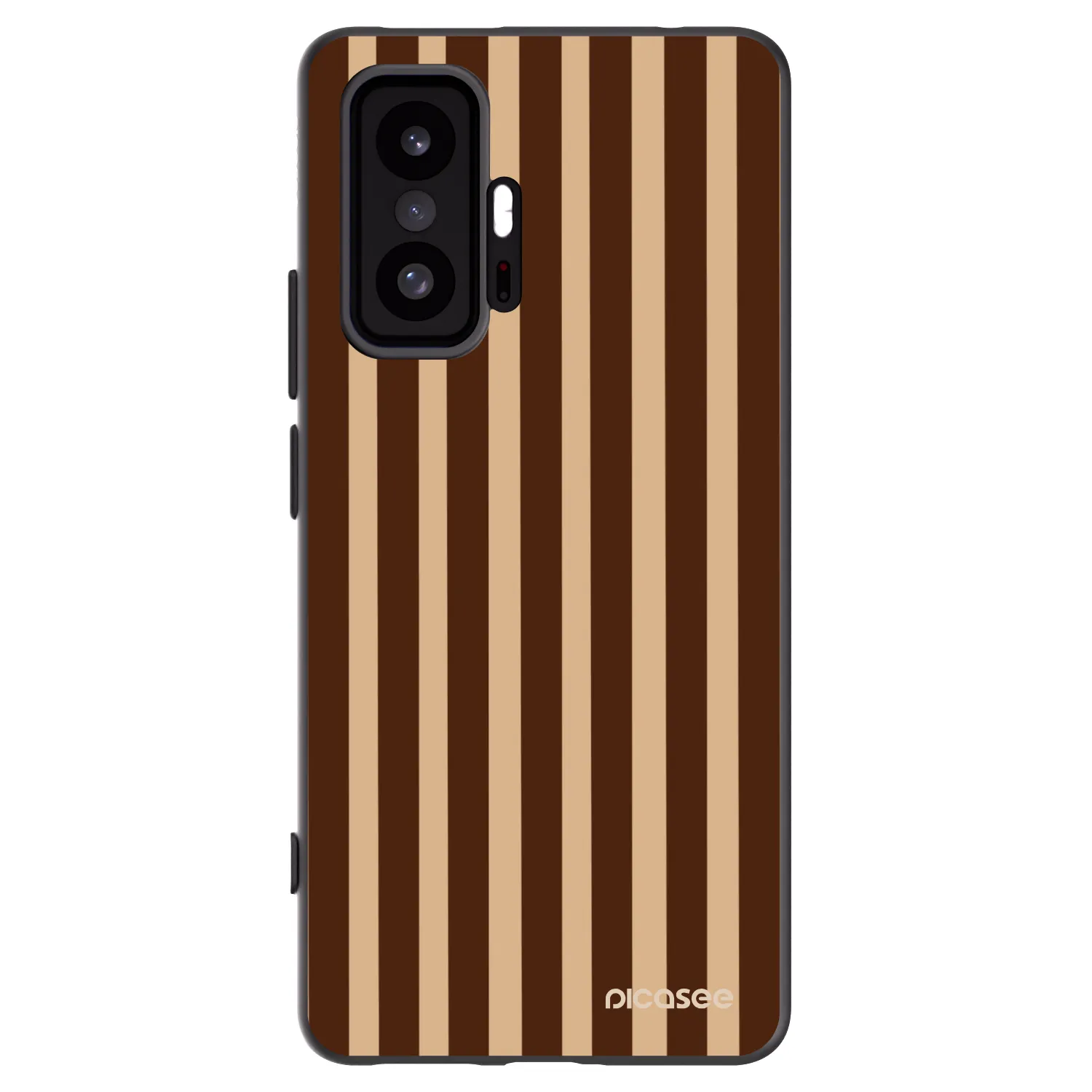 Picasee Μαύρη θήκη σιλικόνης για Xiaomi 11T - Brown lines