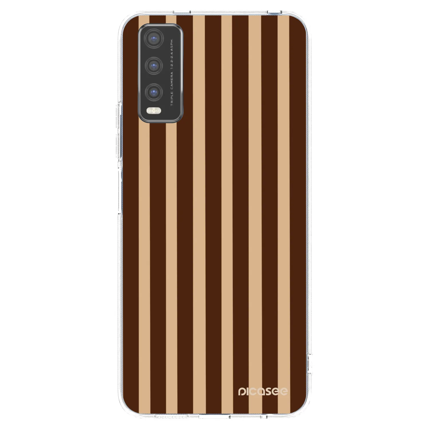 Picasee διαφανής θήκη σιλικόνης Vivo Y20s - Brown lines