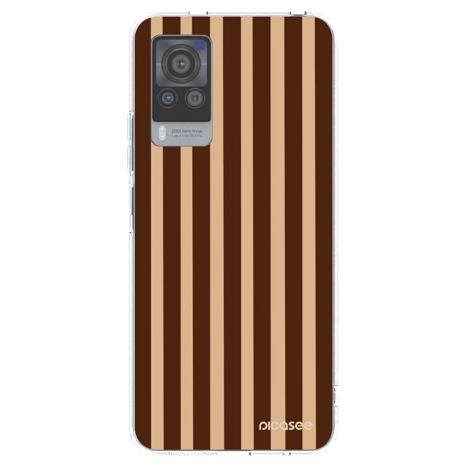 Picasee διαφανής θήκη σιλικόνης Vivo X60 Pro 5G - Brown lines