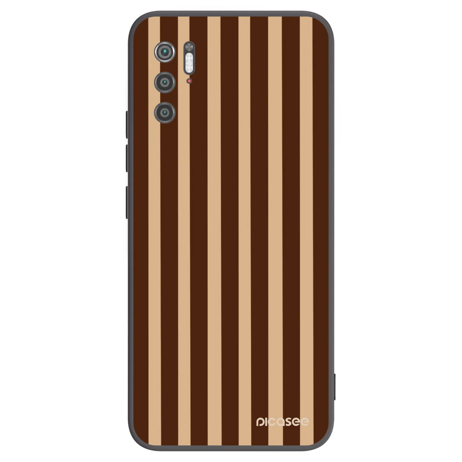 Picasee Μαύρη θήκη σιλικόνης για Xiaomi Poco M3 Pro 5G - Brown lines