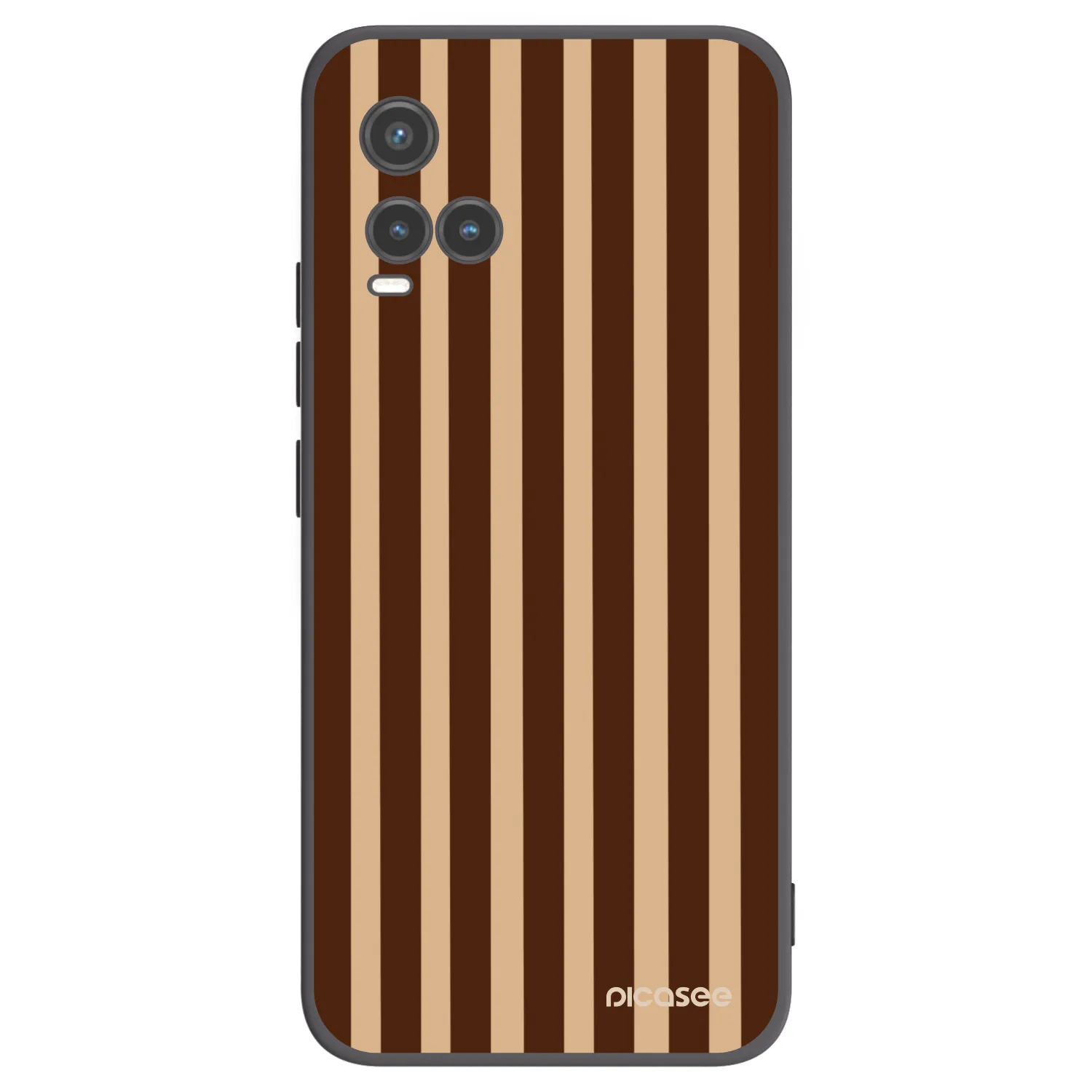 Picasee Μαύρη θήκη σιλικόνης για Vivo Y33s - Brown lines