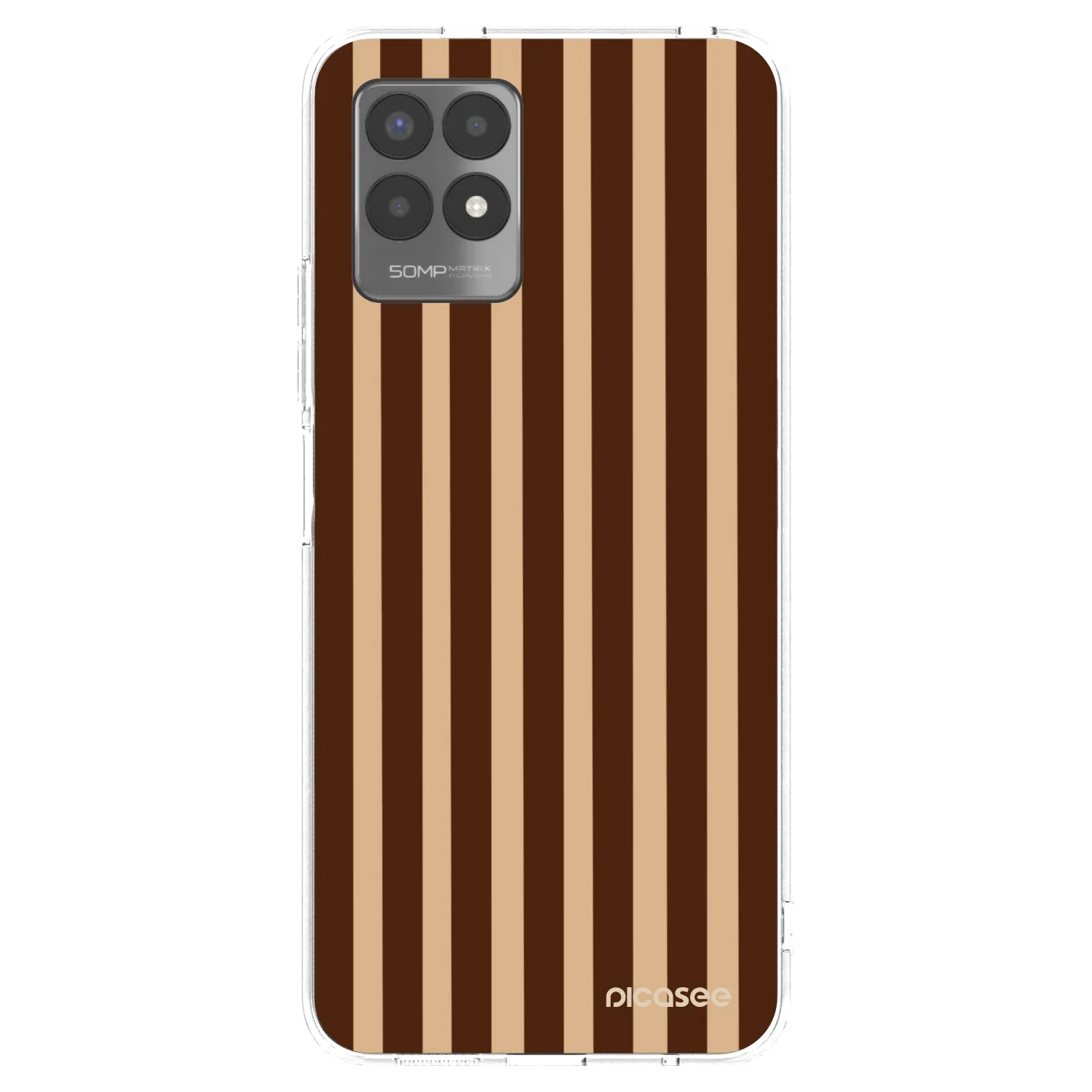 Picasee διαφανής θήκη σιλικόνης Realme 8i - Brown lines