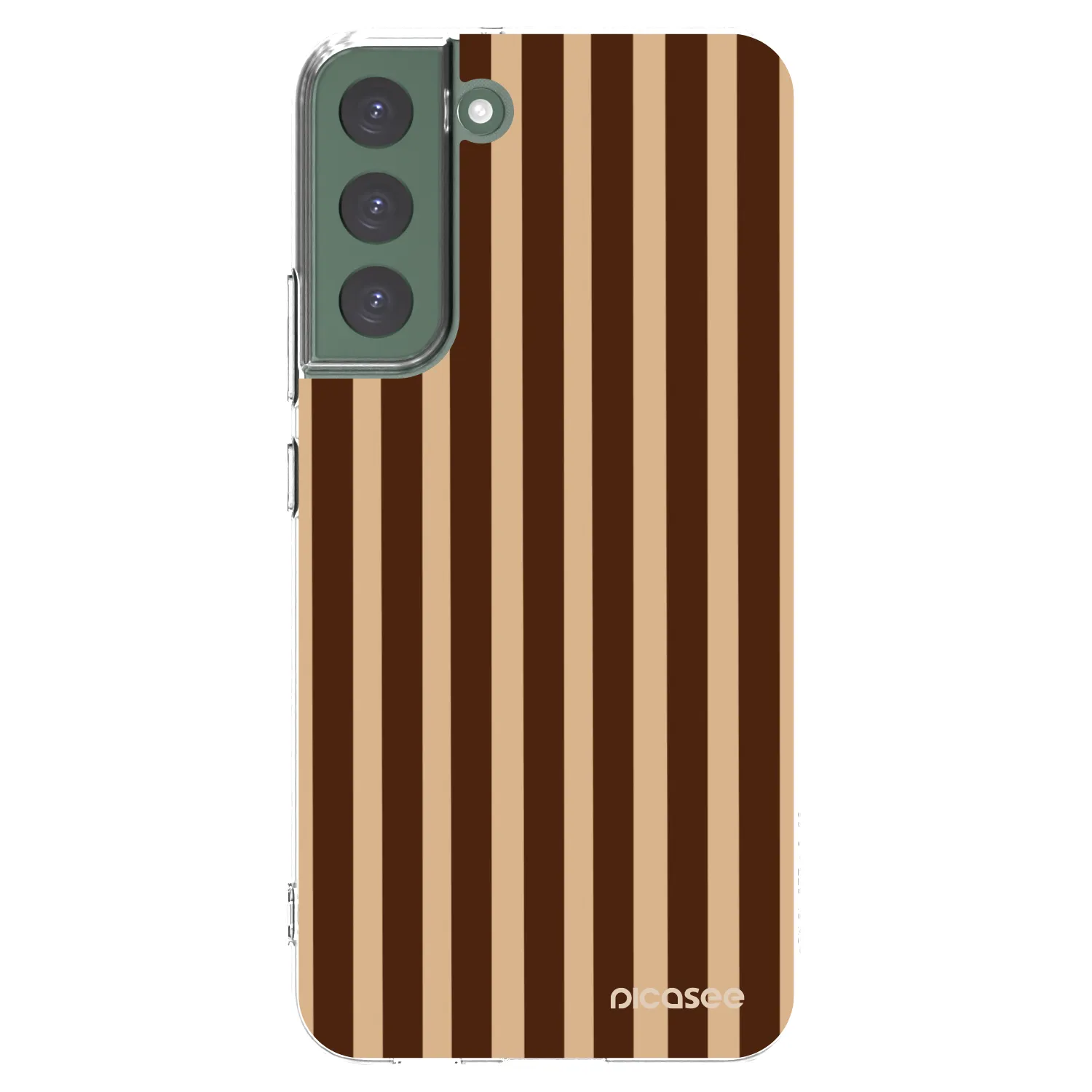 Picasee διαφανής θήκη σιλικόνης Samsung Galaxy S22+ 5G - Brown lines