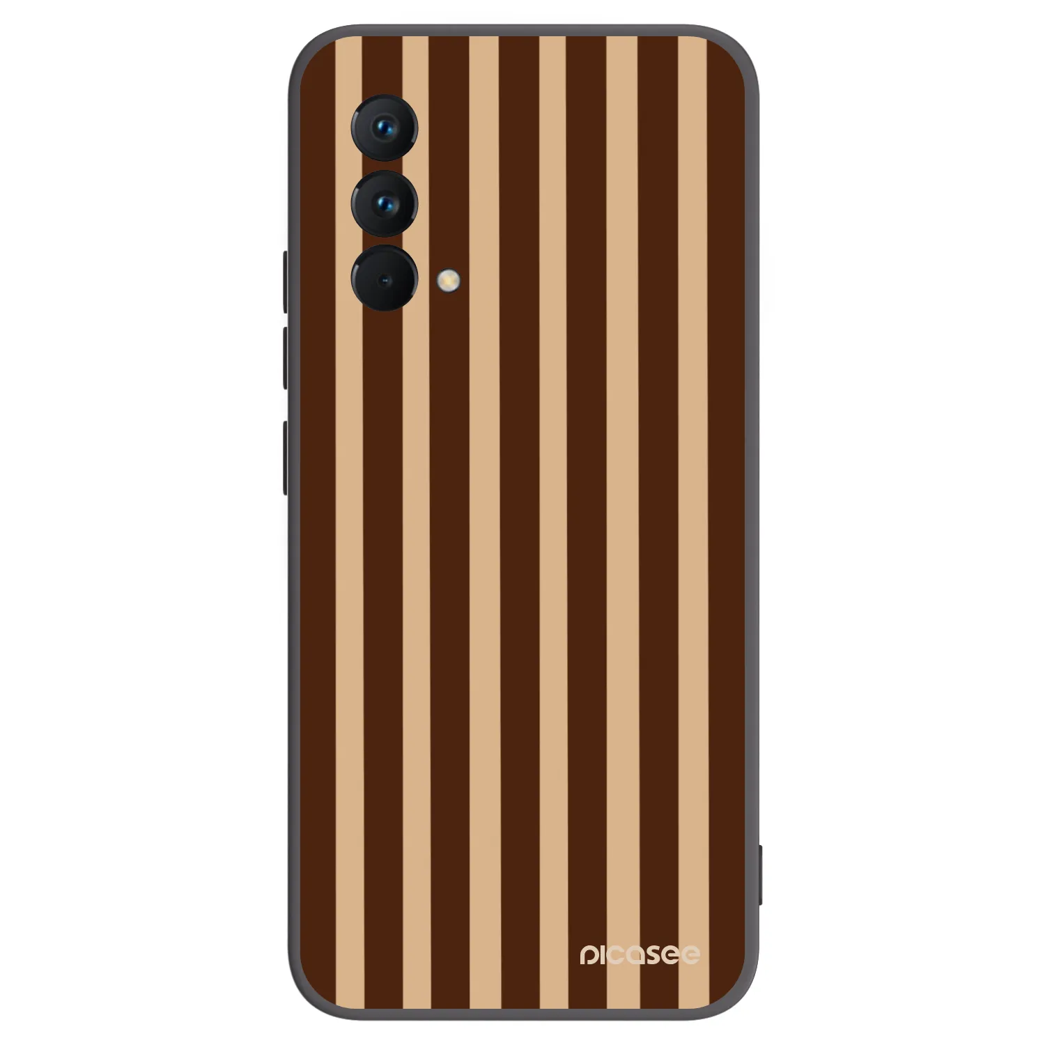 Picasee Μαύρη θήκη σιλικόνης για Realme GT Master Edition 5G - Brown lines