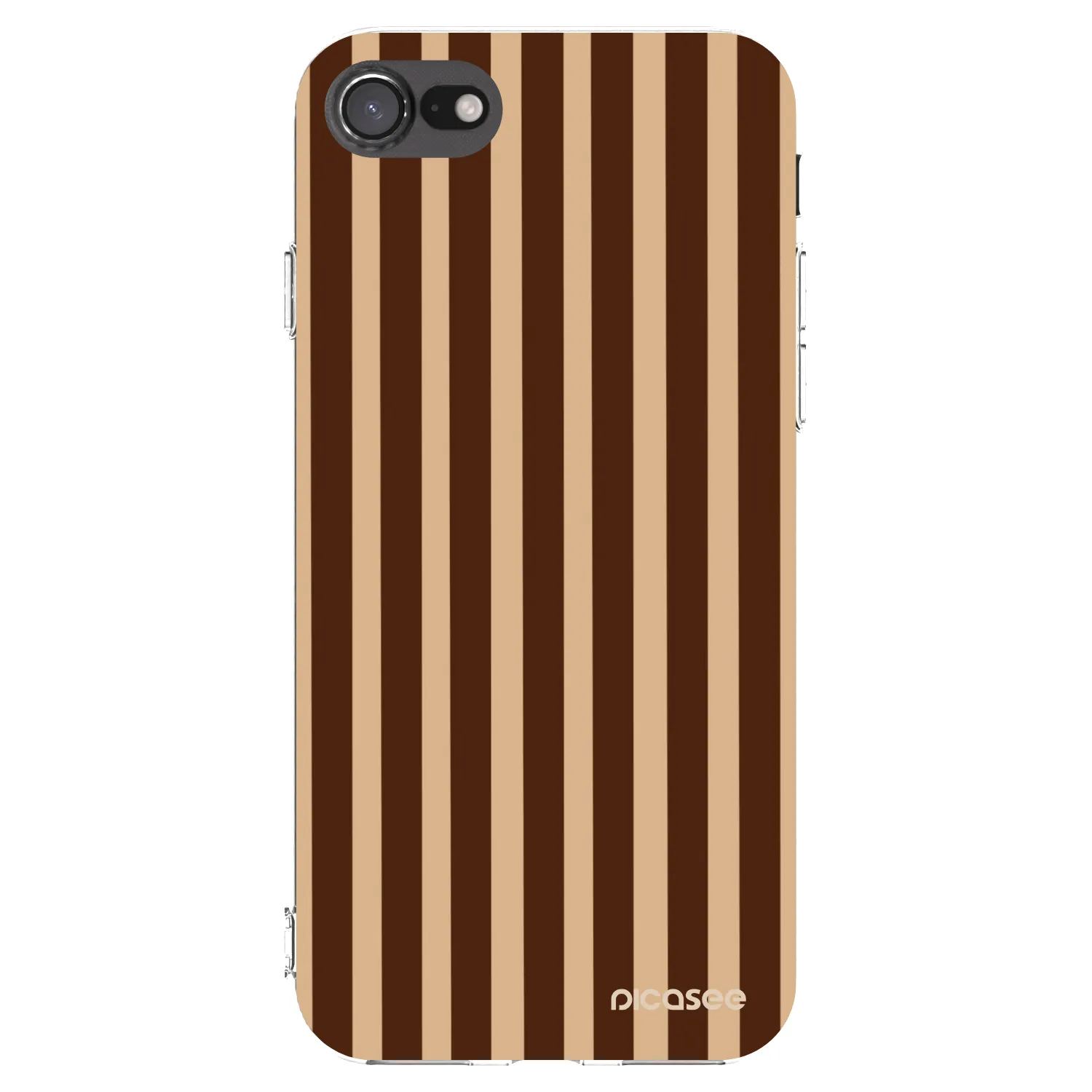 Picasee διαφανής θήκη σιλικόνης Apple iPhone SE 2022 - Brown lines