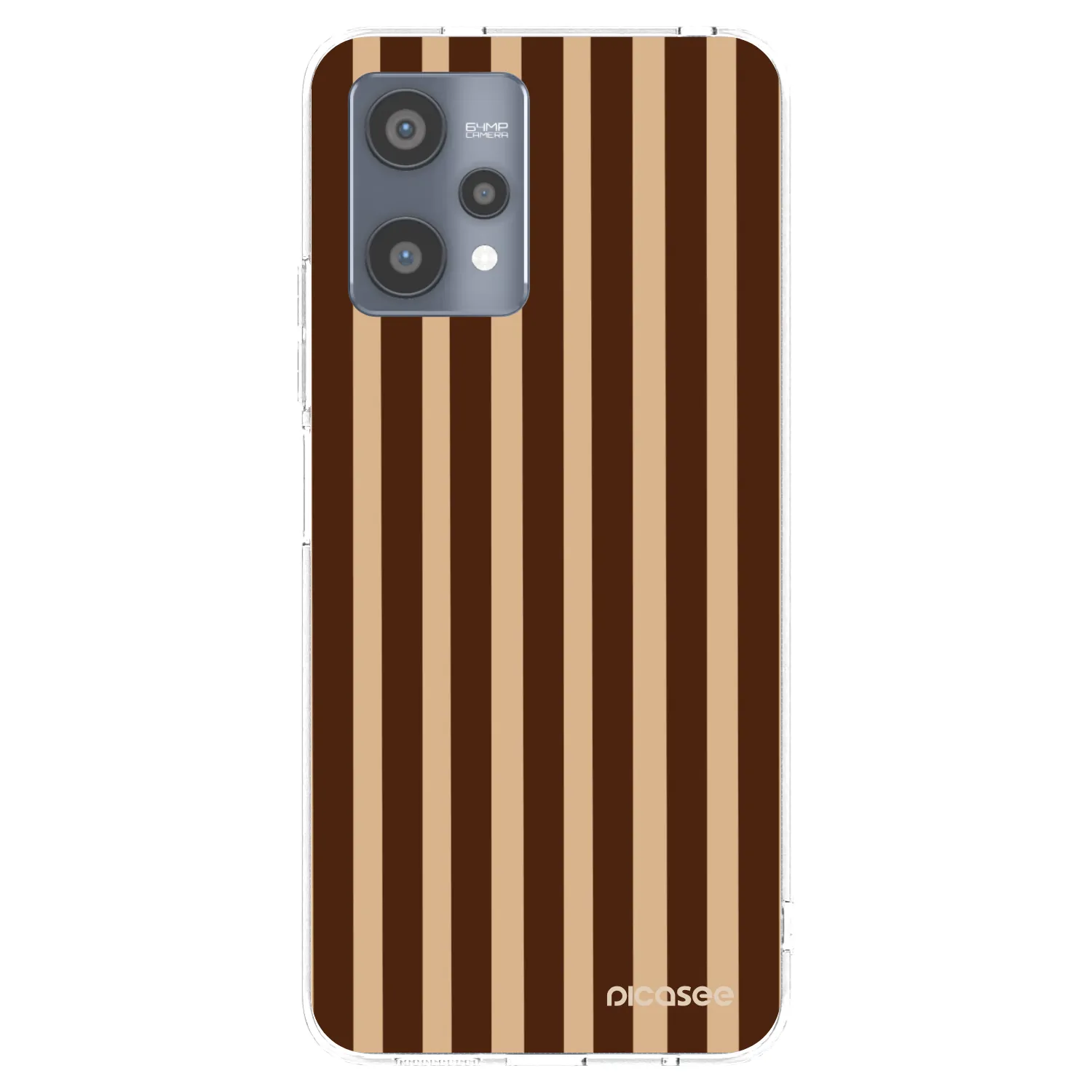 Picasee διαφανής θήκη σιλικόνης Realme 9 Pro 5G - Brown lines
