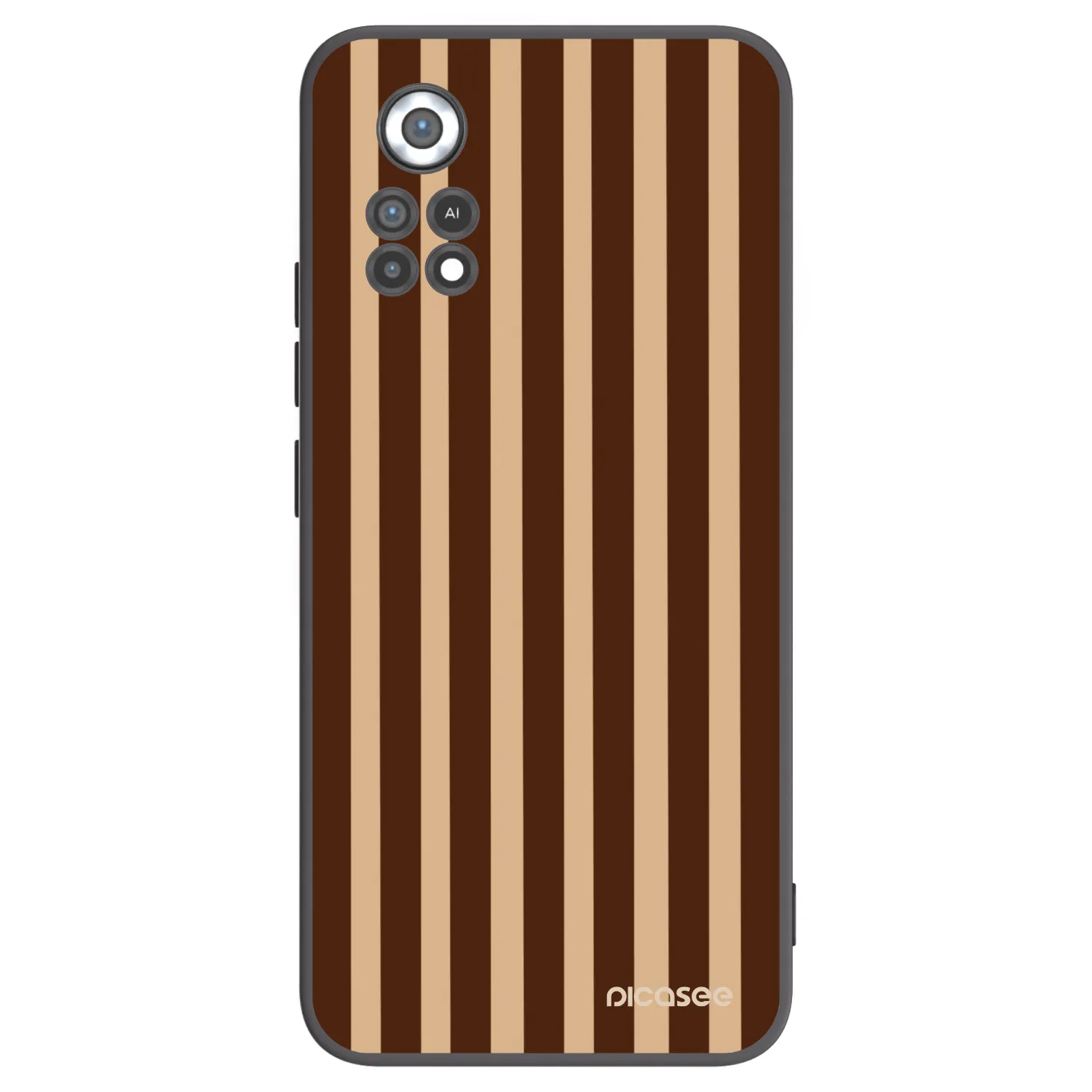 Picasee Μαύρη θήκη σιλικόνης για Xiaomi Poco X4 Pro 5G - Brown lines
