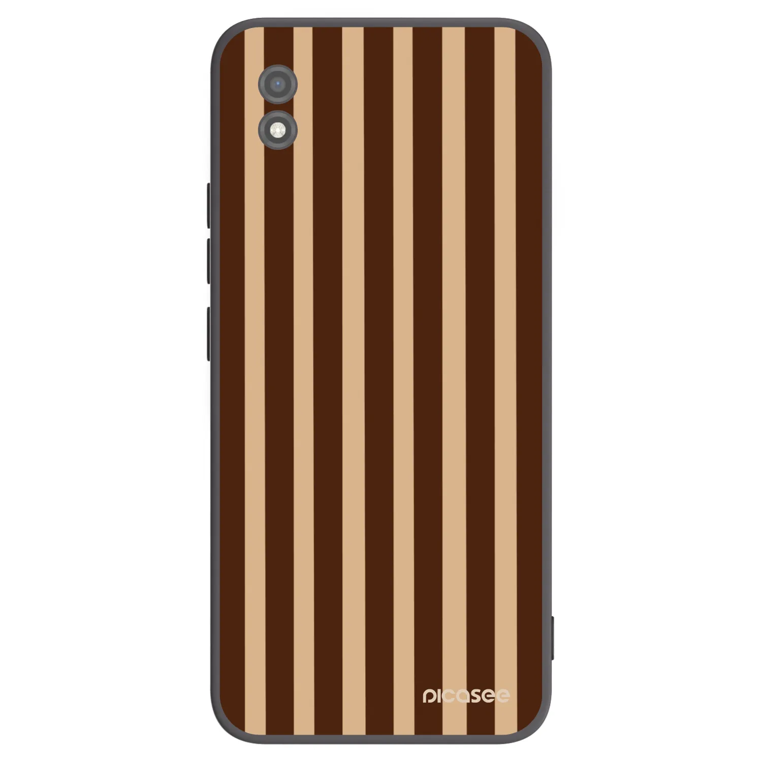Picasee Μαύρη θήκη σιλικόνης για Realme C11 (2021) - Brown lines