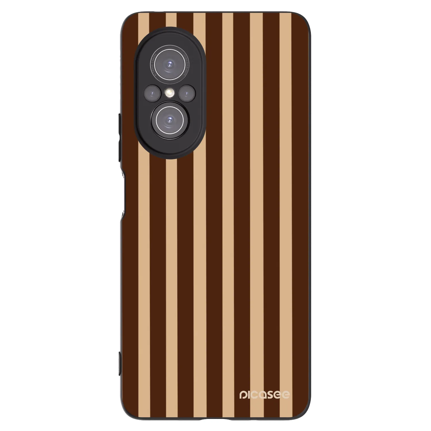 Picasee Μαύρη θήκη σιλικόνης για Huawei Nova 9 SE - Brown lines