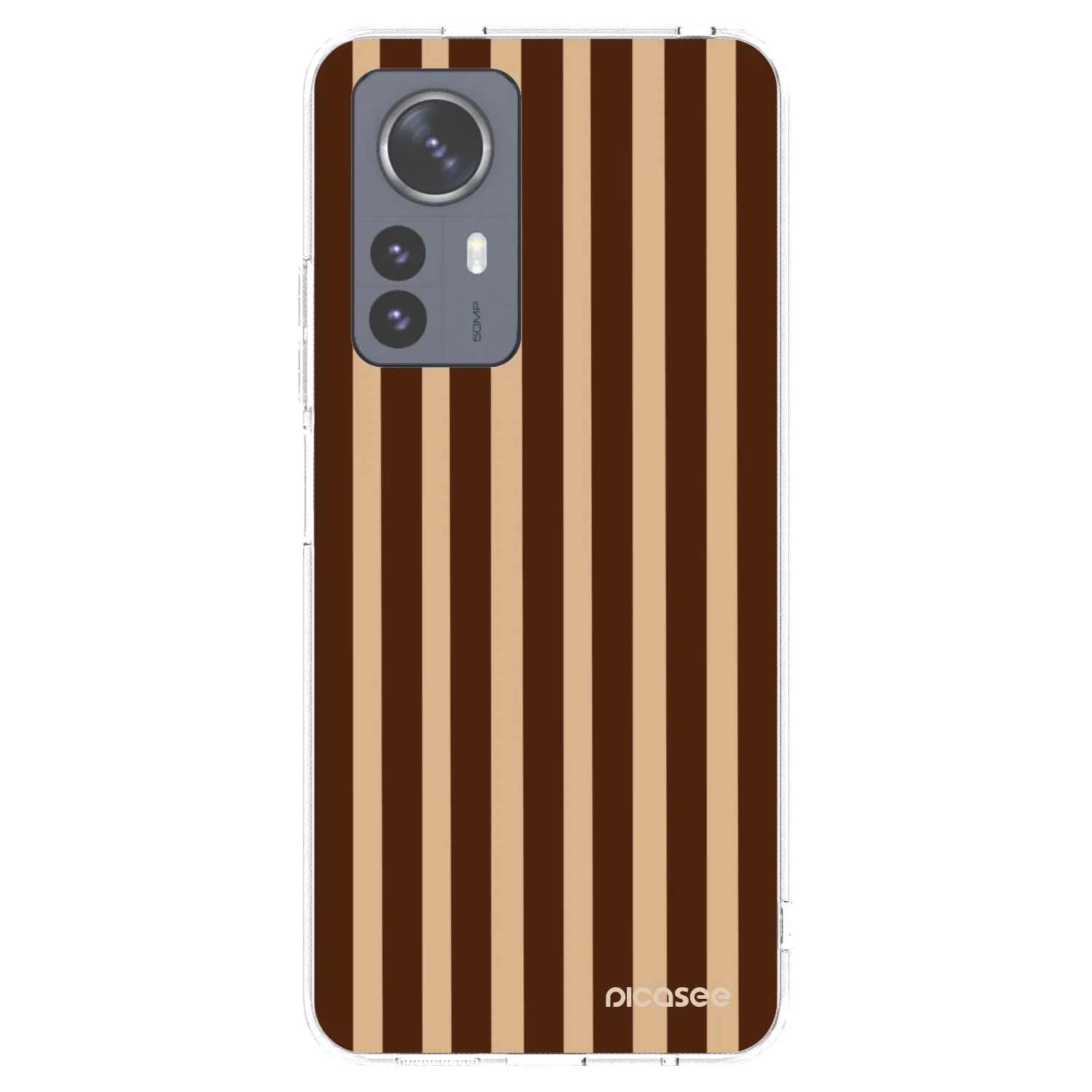 Picasee διαφανής θήκη σιλικόνης Xiaomi 12 Pro - Brown lines