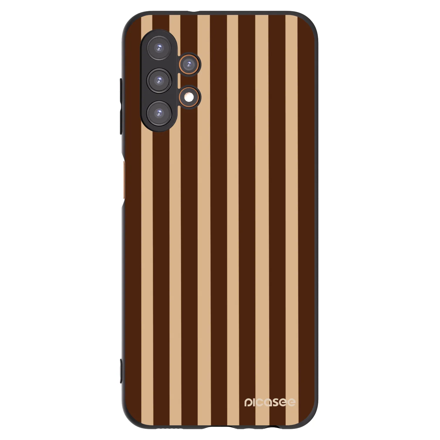Picasee Μαύρη θήκη σιλικόνης για Samsung Galaxy A13 4G A135 - Brown lines