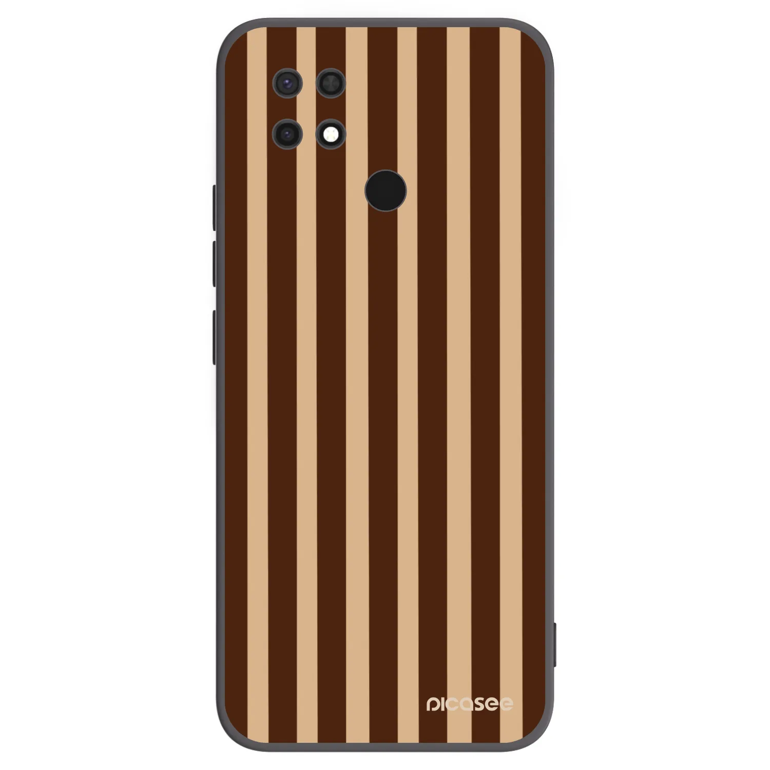 Picasee Μαύρη θήκη σιλικόνης για Xiaomi Redmi 10C - Brown lines