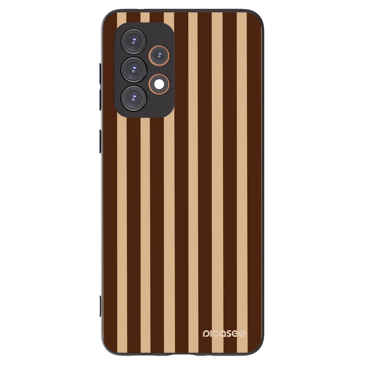 Picasee Μαύρη θήκη σιλικόνης για Samsung Galaxy A33 5G A336 - Brown lines