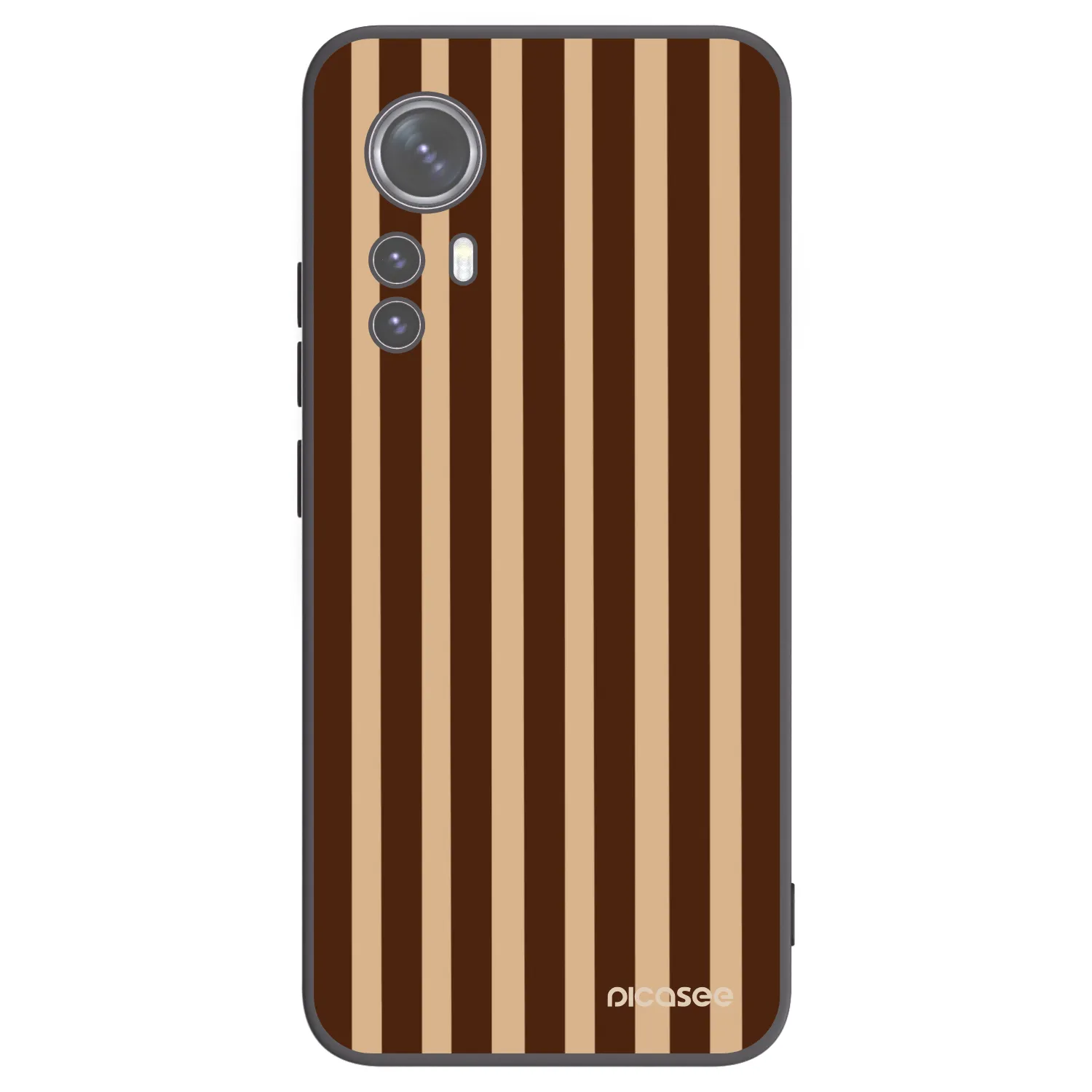 Picasee Μαύρη θήκη σιλικόνης για Xiaomi 12X - Brown lines
